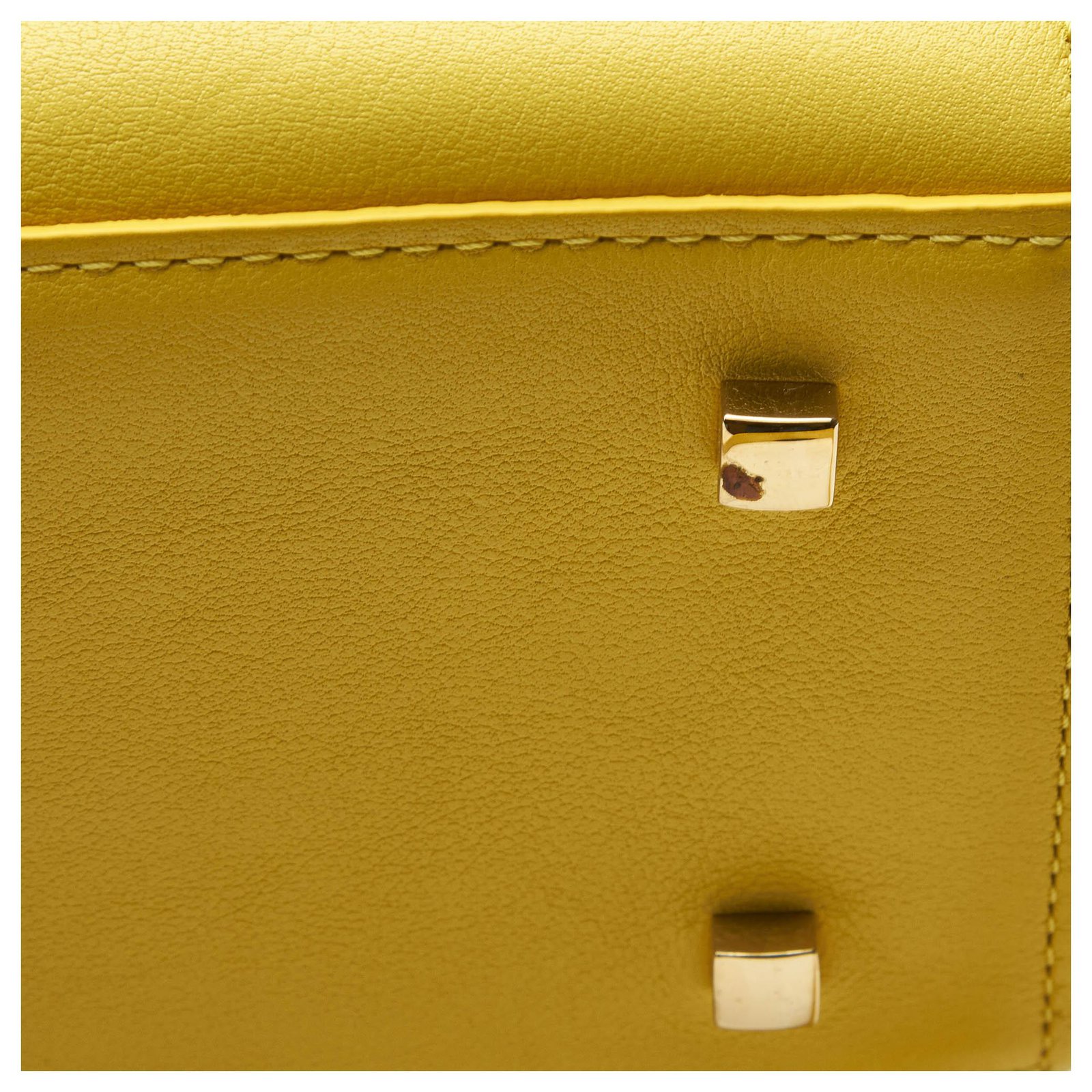 Delvaux Yellow Leather Tempete Satchel ref.164302 - Joli Closet