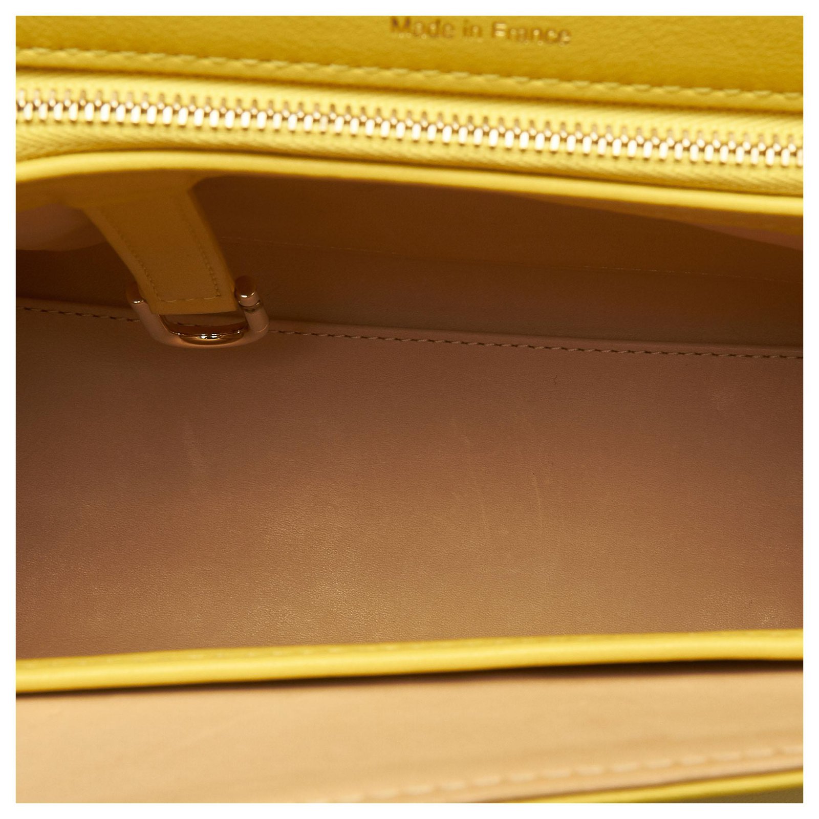 Delvaux Yellow Leather Tempete Medium Satchel ref.159190 - Joli Closet