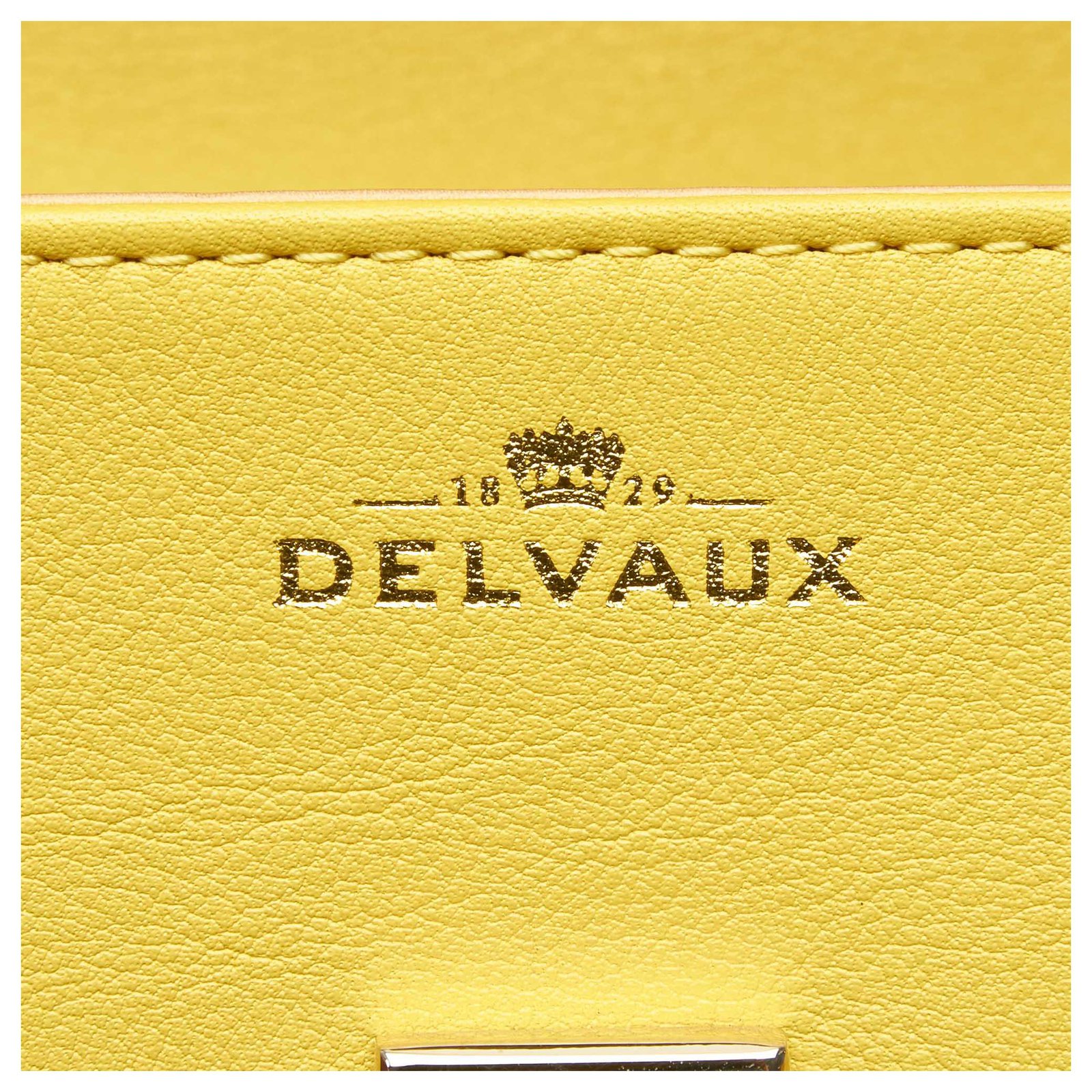 Delvaux Yellow Leather Tempete Medium Satchel ref.159190 - Joli Closet