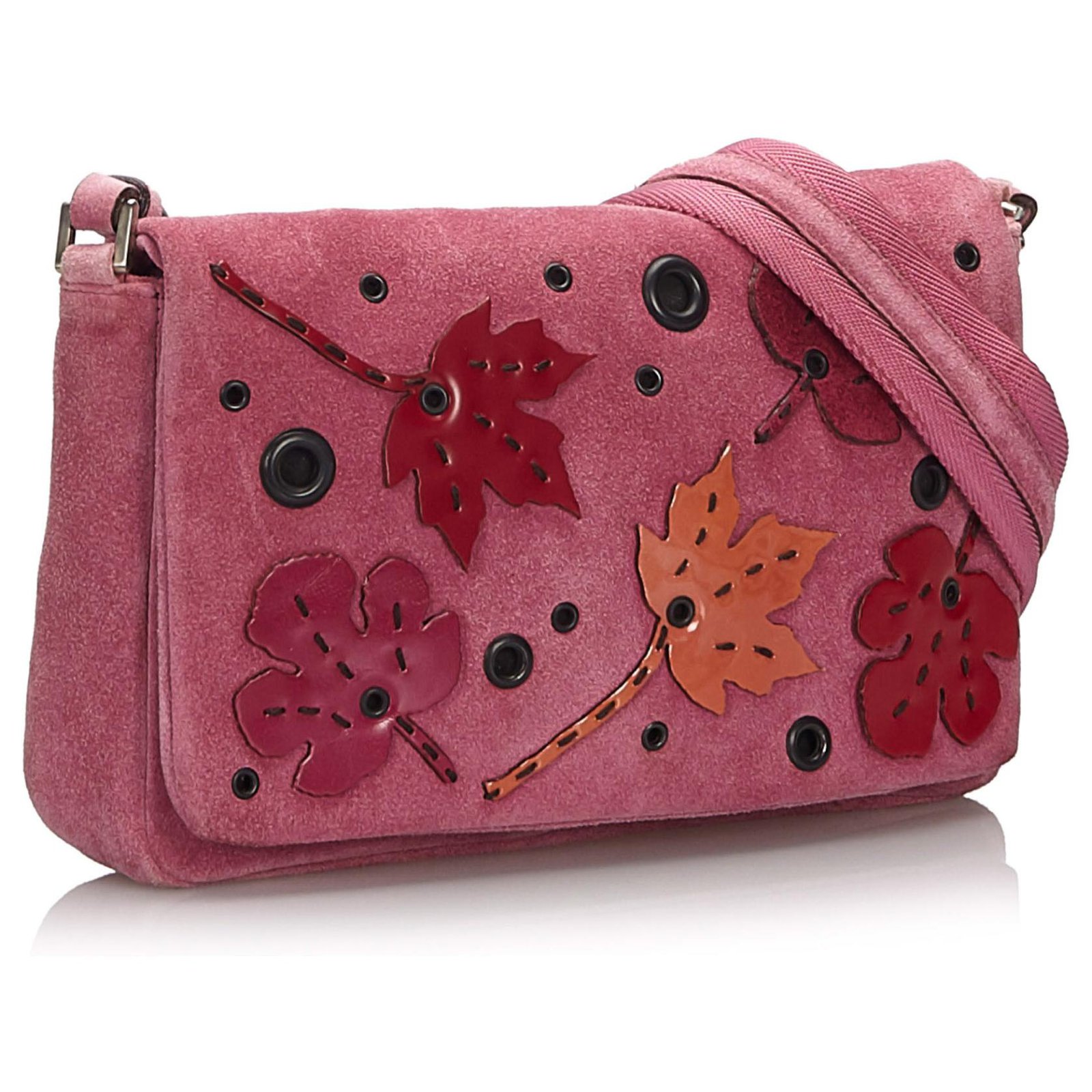 Mini bag Prada Pink in Suede - 33835908