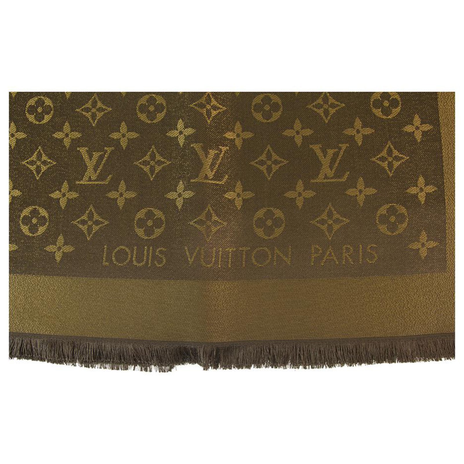 Louis Vuitton Shine Schal oder Tuch Braun Gold M75122 IS1128