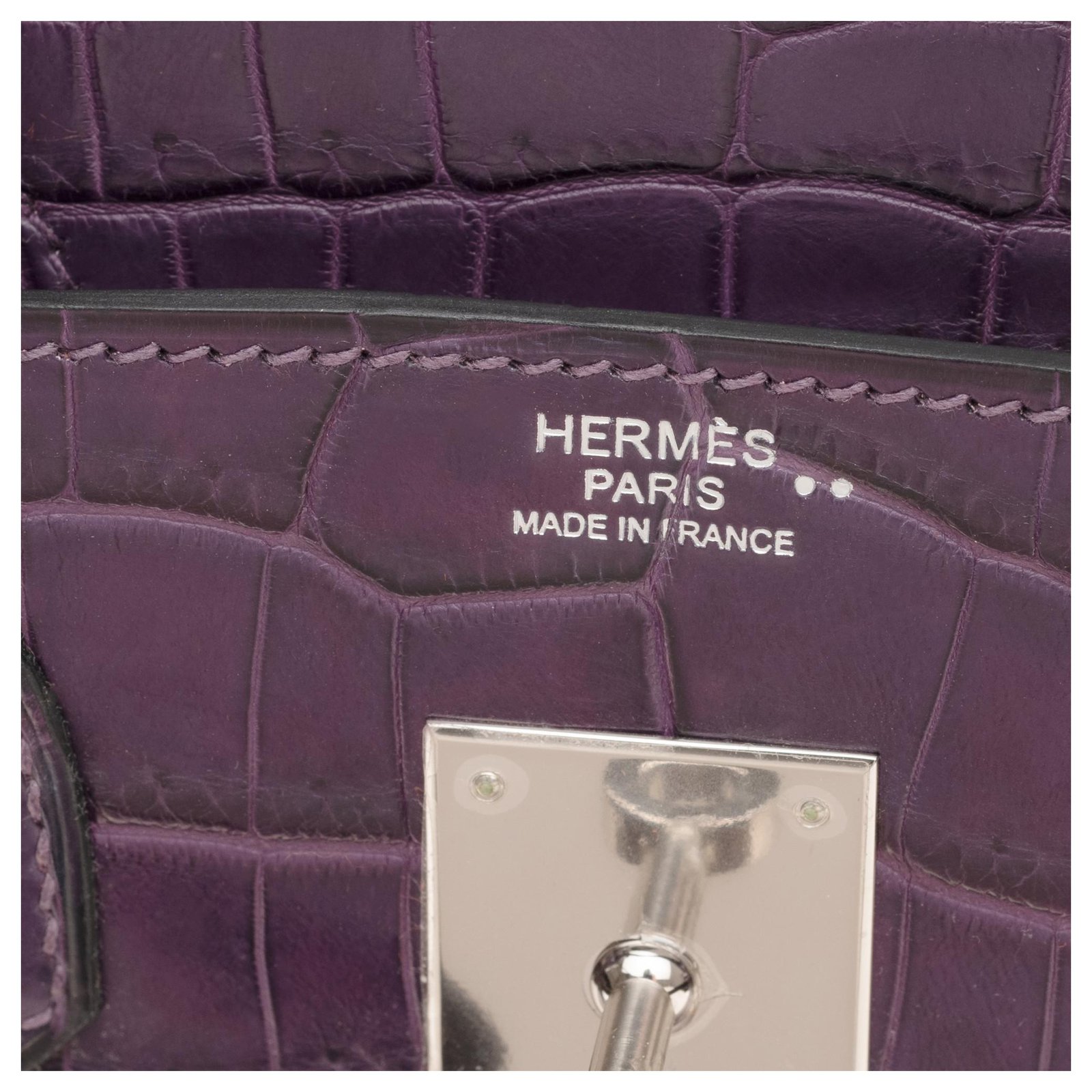 Hermès Amethyst Birkin 30, Hermès, bag, amethyst, This Hermès Birkin 30  in Amethyst Croc is our dream bag - what's yours?, By What Goes Around  Comes Around NYC