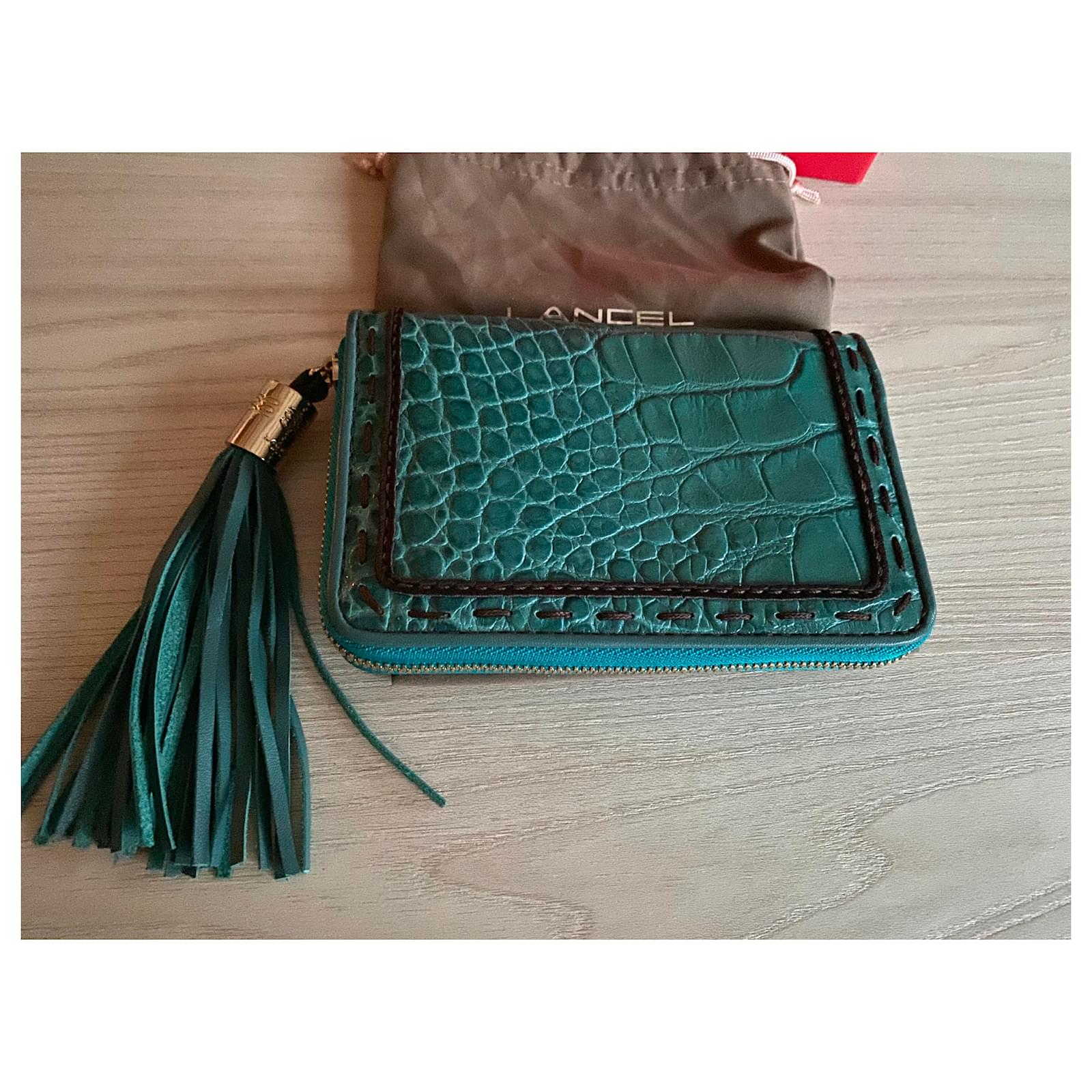 Portefeuille Porte-monnaie Zippé En Cuir Vintage Années 60 - Modèle TBEG, Noir, Occasion