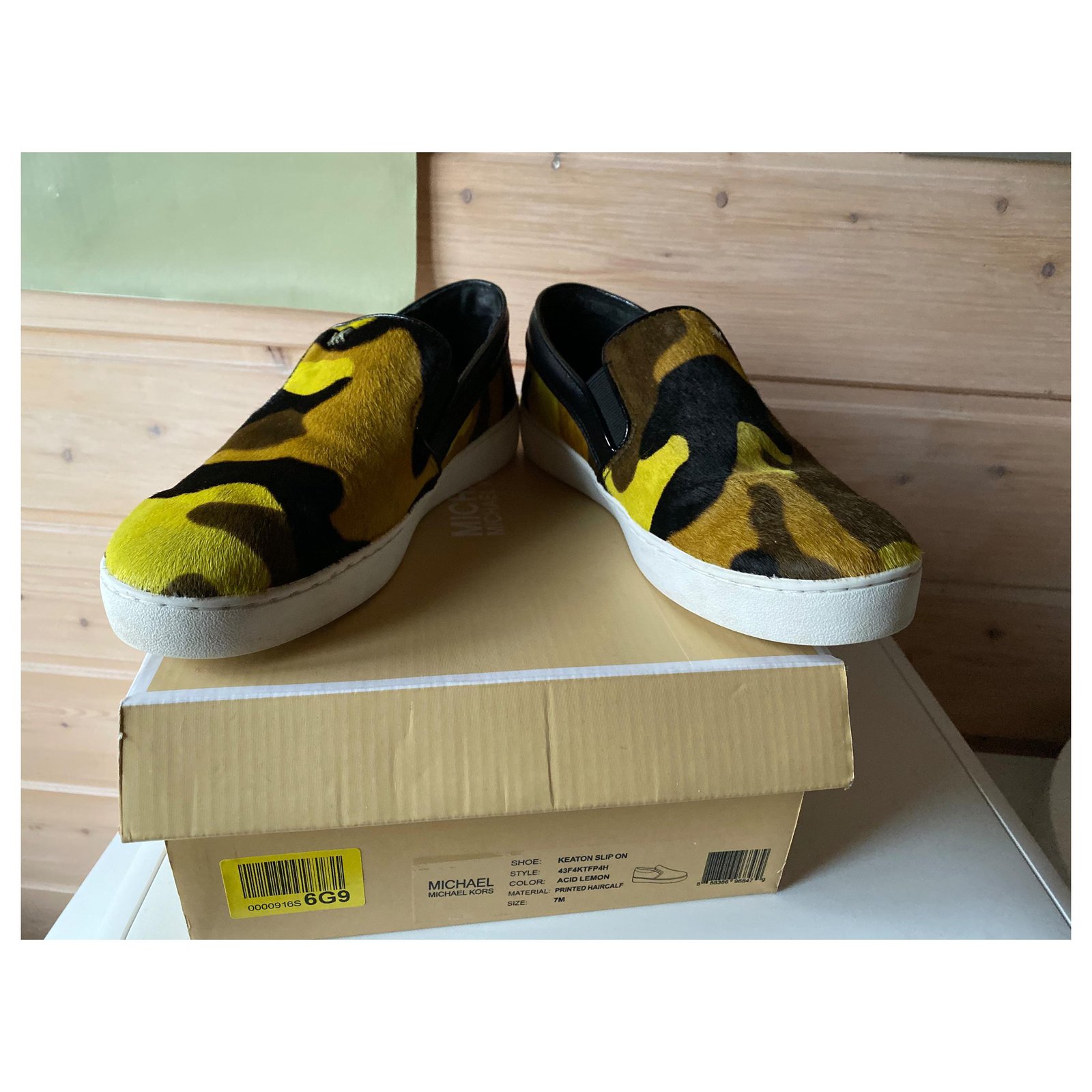 yellow michael kors shoes