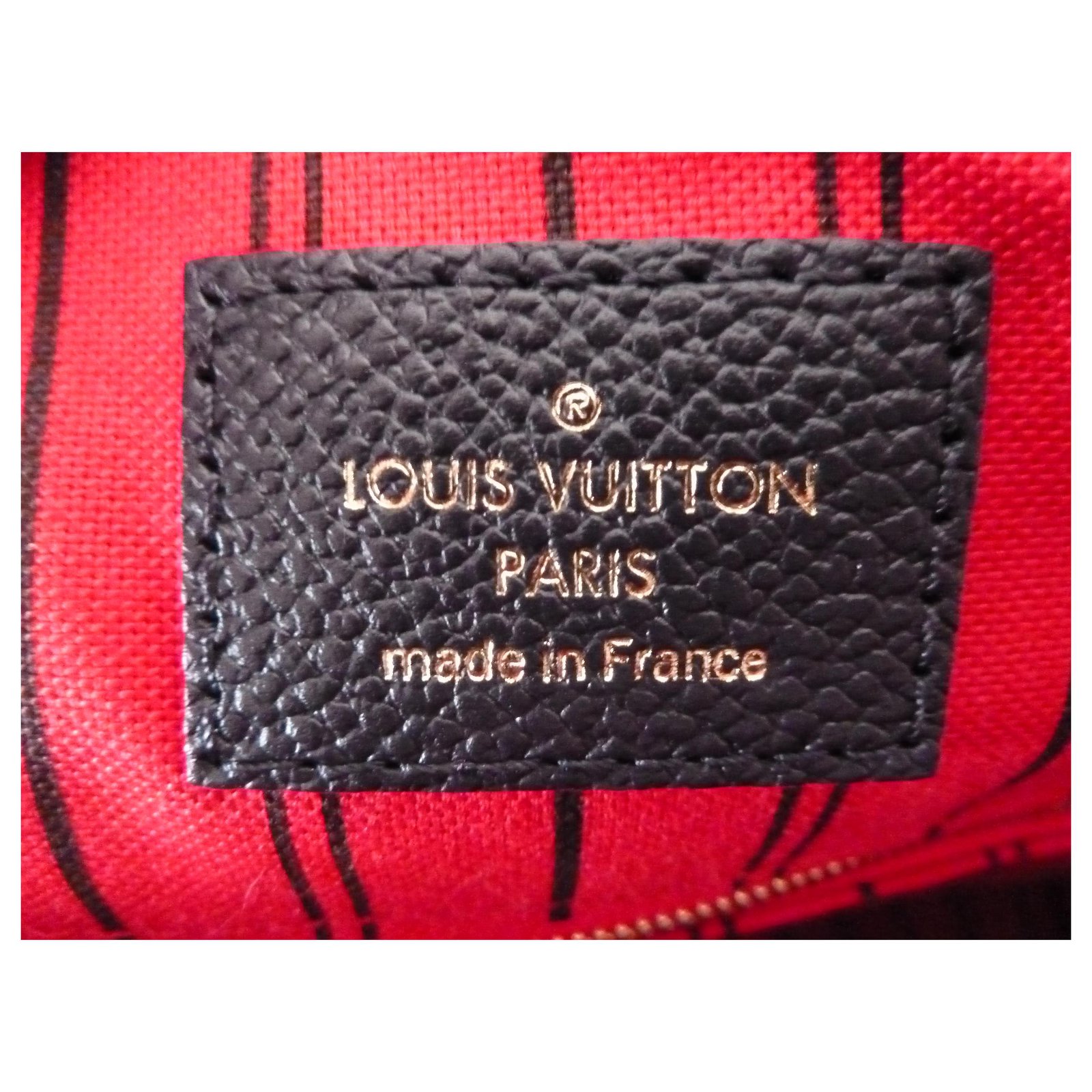 Sac à main Louis Vuitton Speedy 25 cm en cuir monogram empreinte rouge