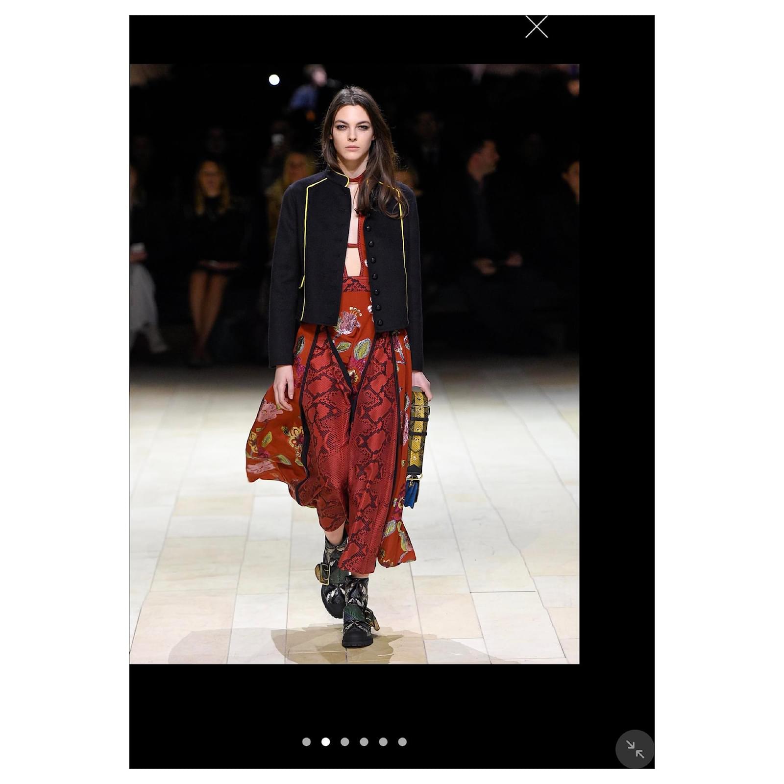 RARE BURBERRY PRORSUM RUNWAY SILK CRÊPE DE CHINE, FLORAL FIL COUPÉ