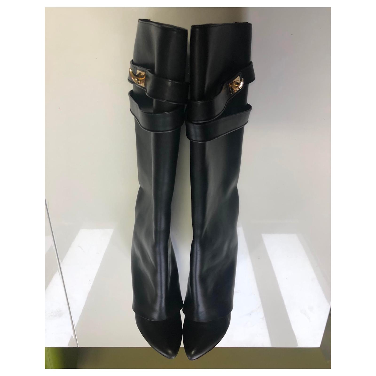 Givenchy Shark boots Black Leather Joli Closet