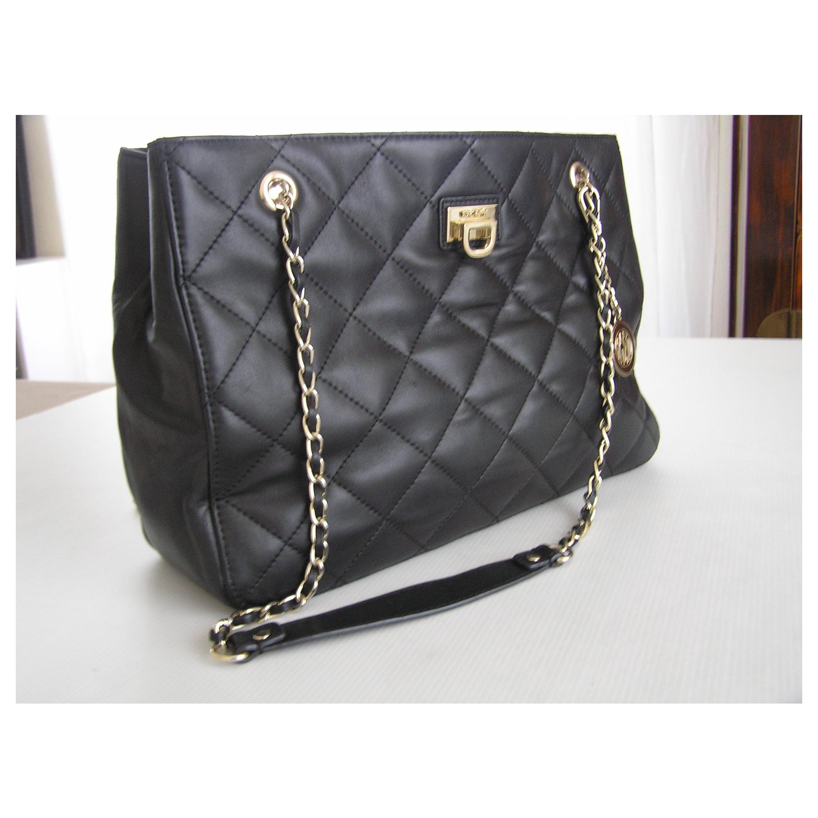 Donna Karan DKNY Lambskin Black Crossbody Bag