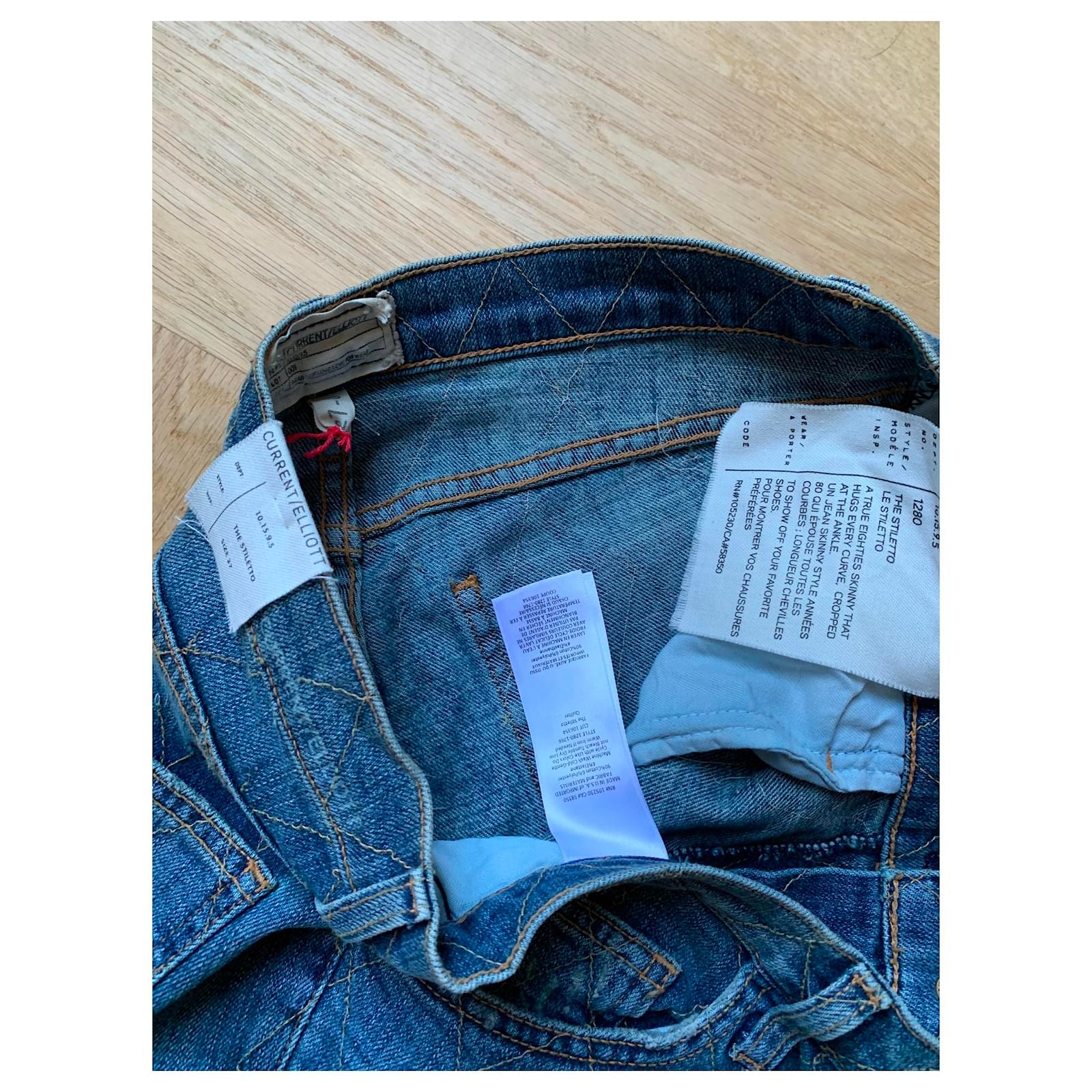 Current Elliott Jeans Blue Cotton ref 
