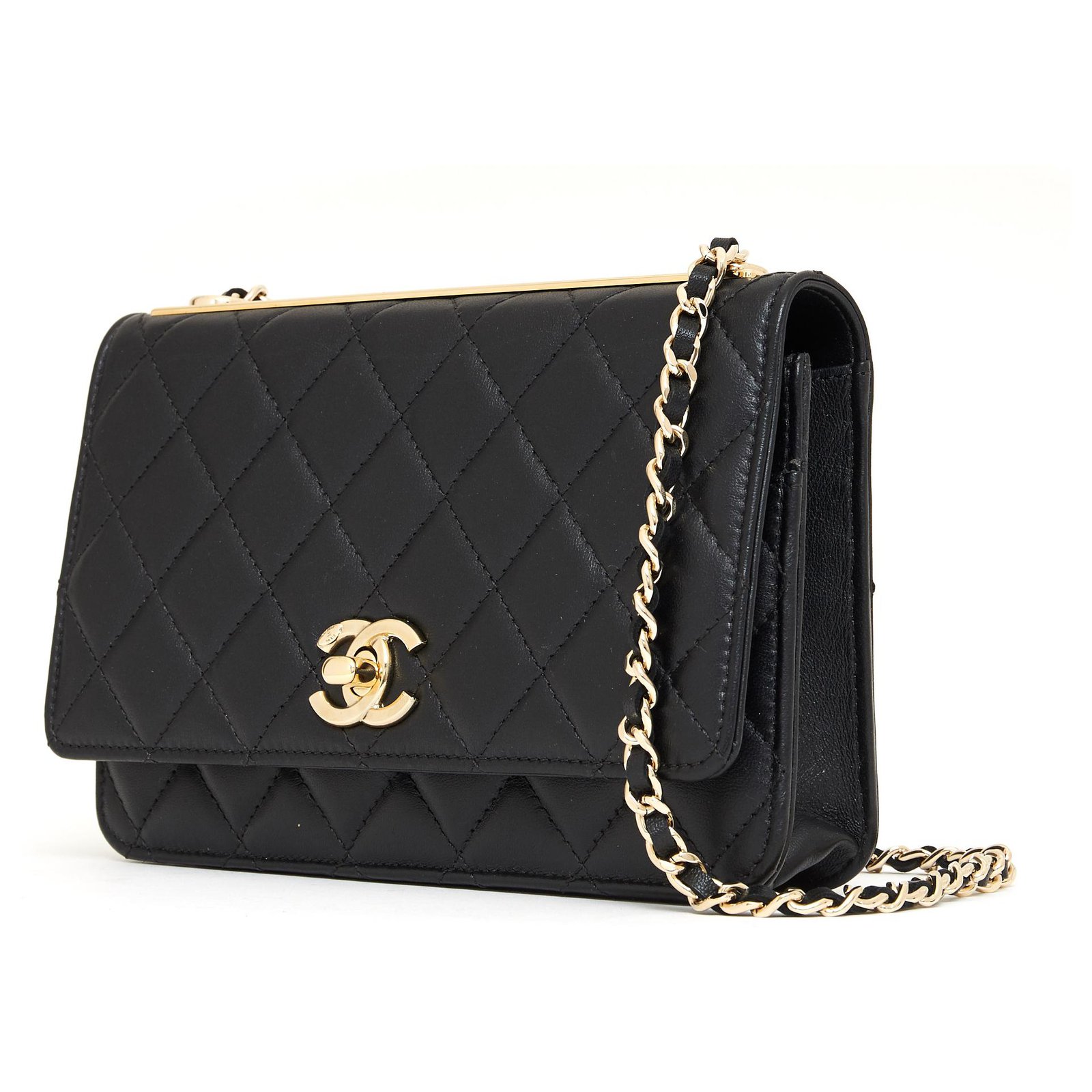 Chanel Black Quilted Lambskin 19 WOC Wallet On Chain Gold And Silver  Hardware, 2020 Available For Immediate Sale At Sotheby's
