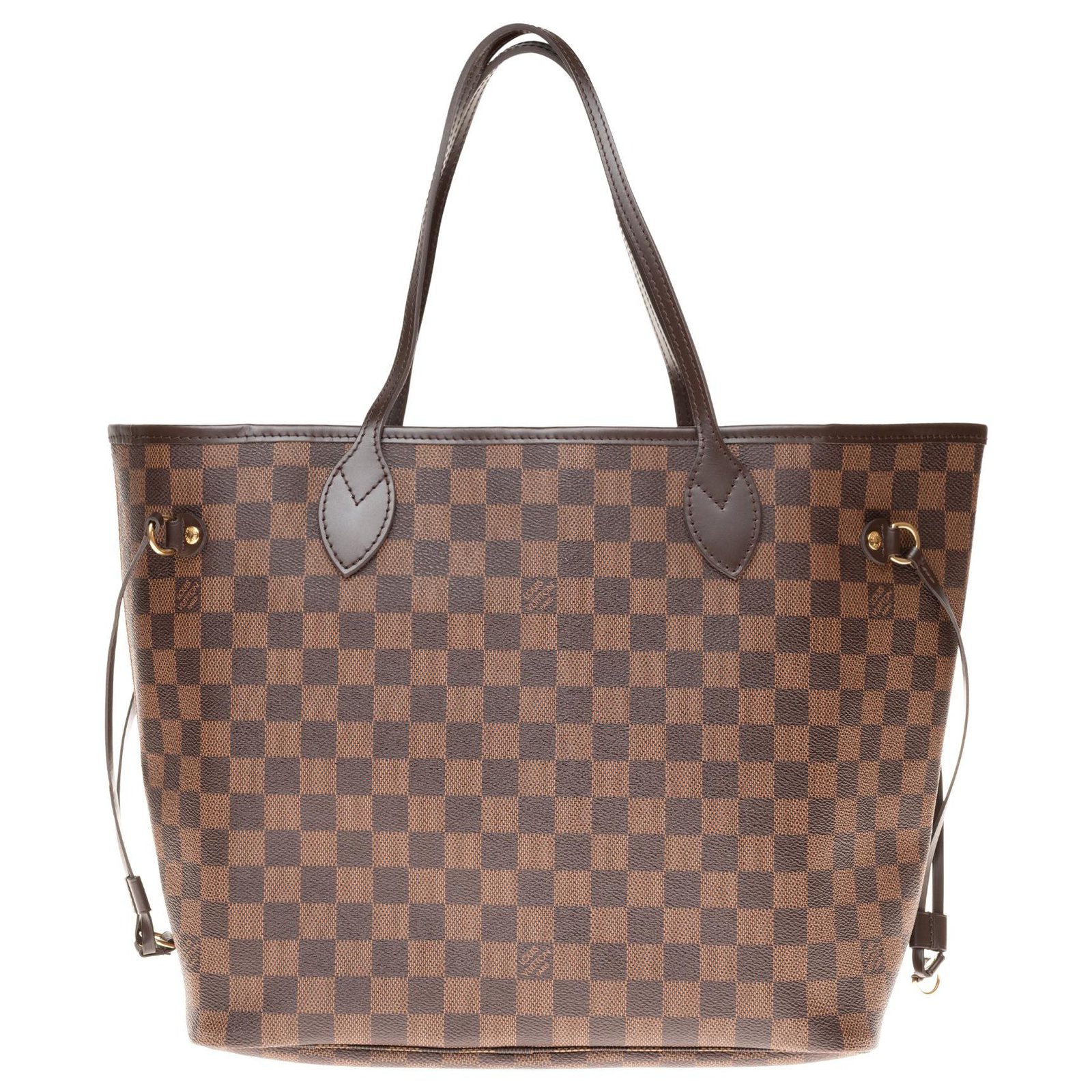 Neverfull bag MM 32cm in ebony checkerboard canvas and …
