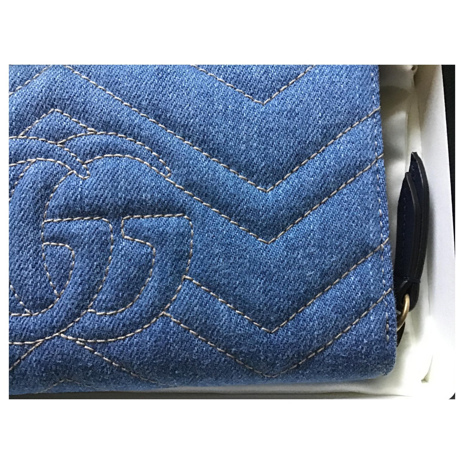 Marmont Gucci JORDAN Light blue Denim ref.273013 - Joli Closet