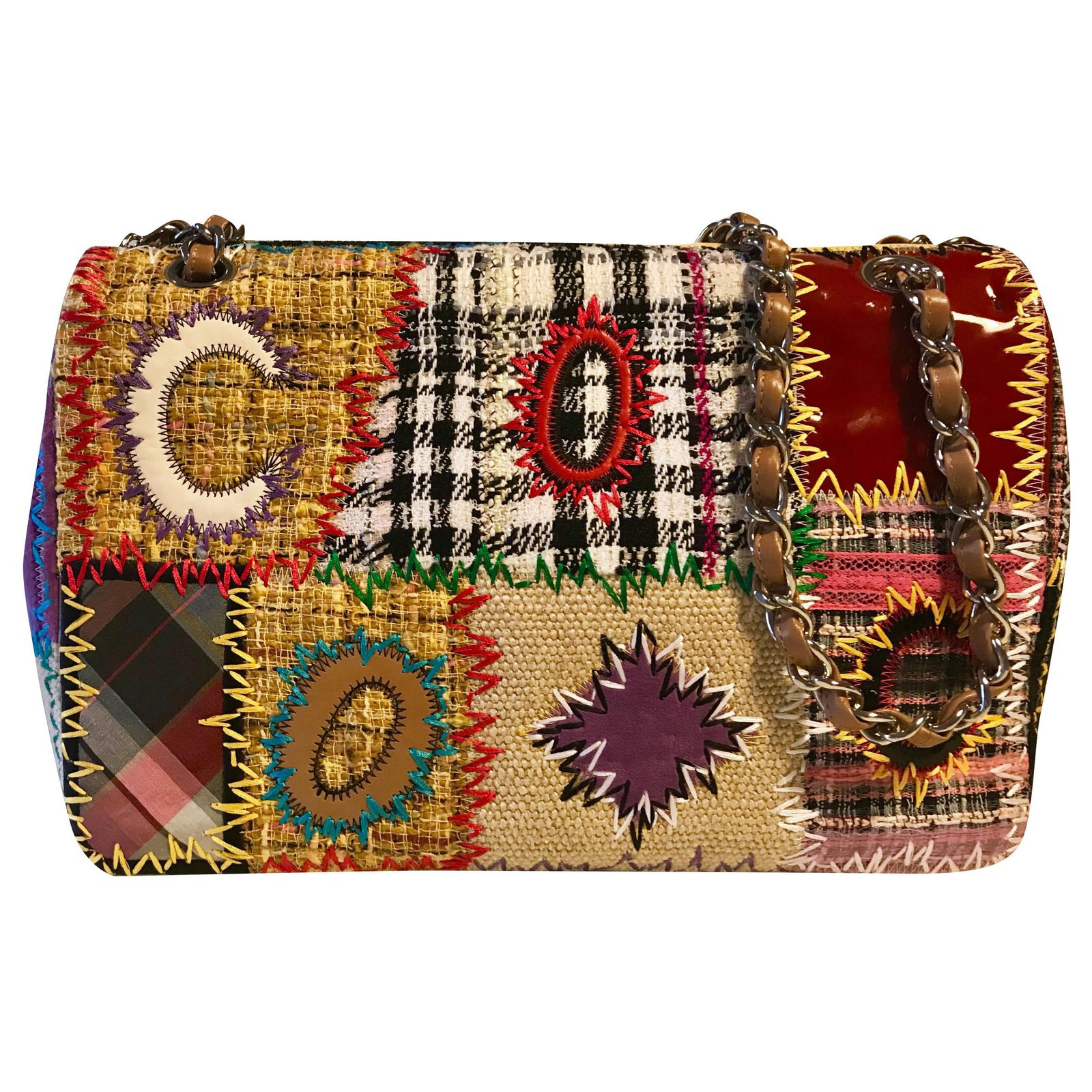 Multicolored Chanel Patchwork Bag Multiple colors Tweed ref.162756 - Joli  Closet