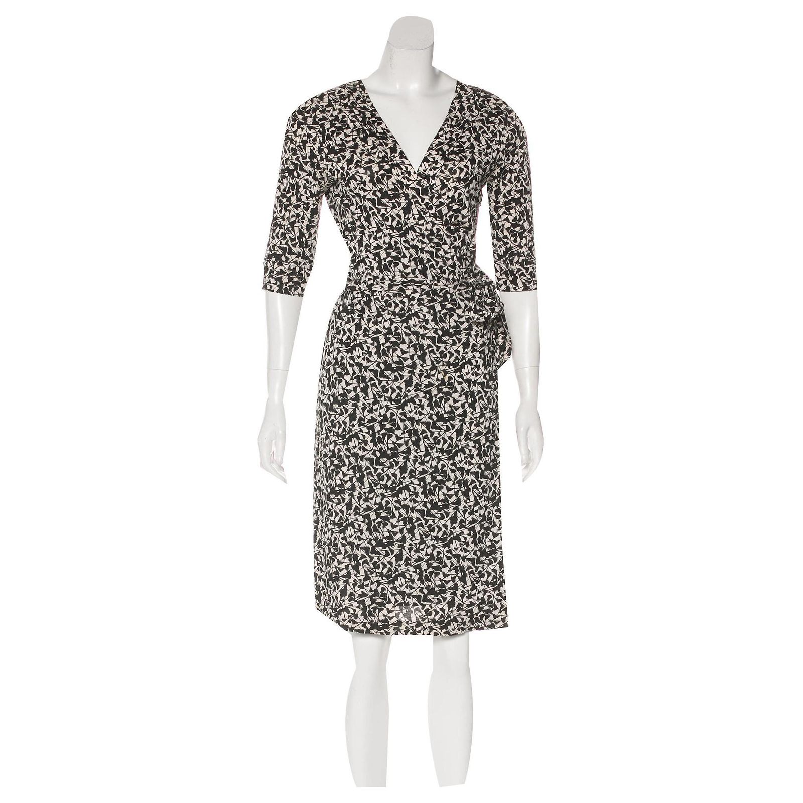 Robe Maxi Cocktail Diane Von Furstenberg 'Serena' - Soie Noire, Taille 6 - Neuve Avec étiquette (valeur 998$)
