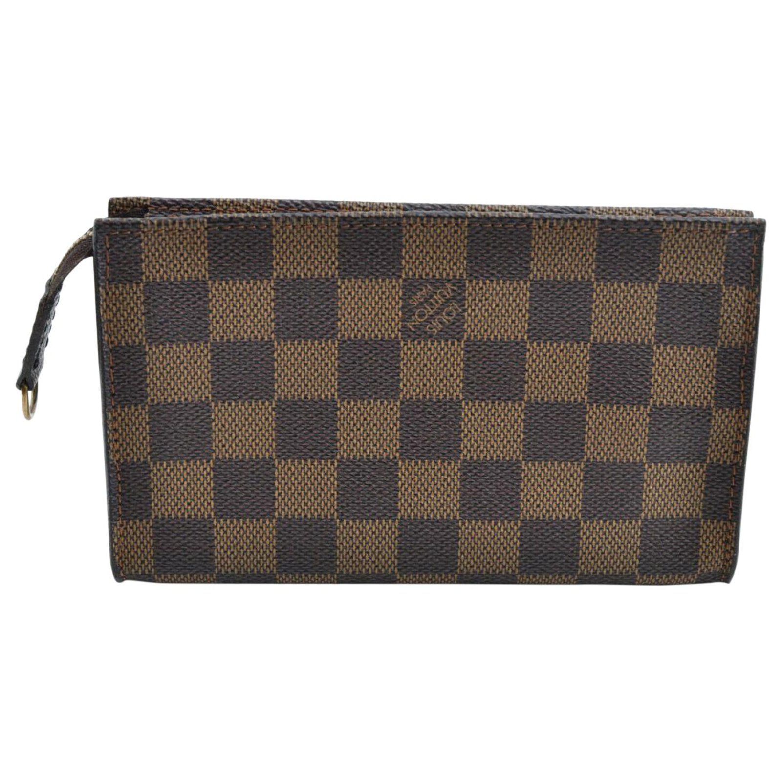 Louis Vuitton Damier Ebene Pouch Brown ref.162944 - Joli Closet