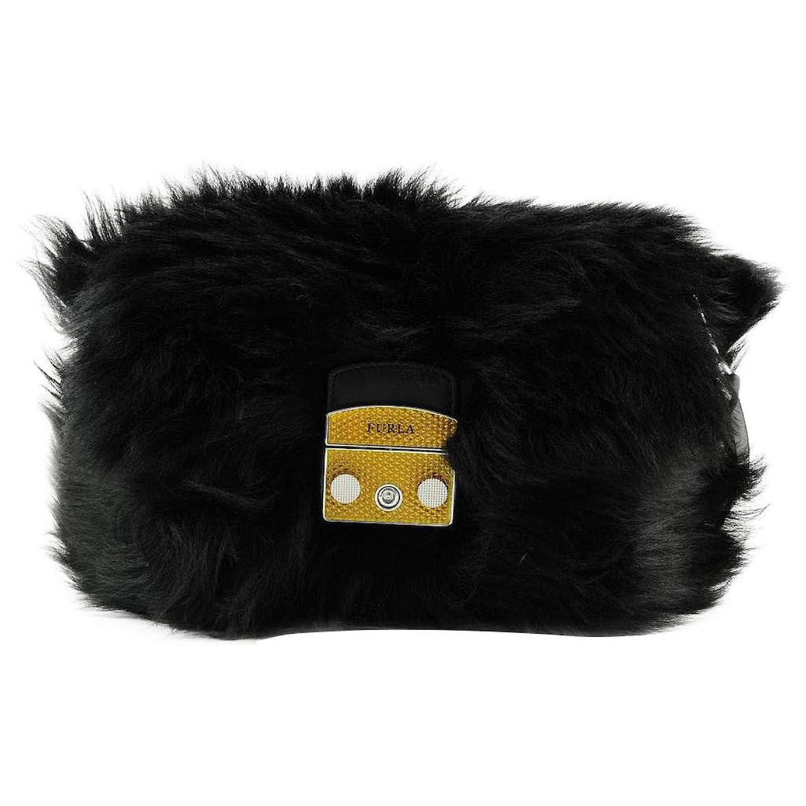 Furla sac ?� main nouveau Cuir Noir ref.163052 - Joli Closet