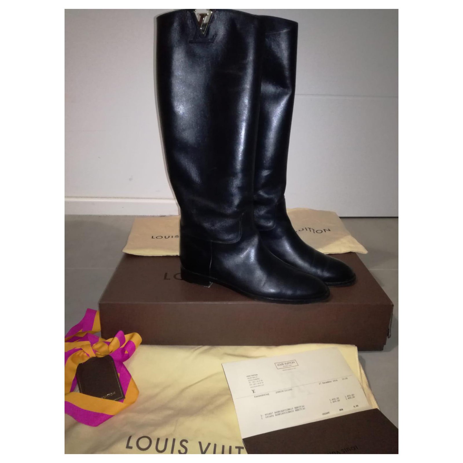 Louis vuitton bottes 40 Black Leather ref.721037 - Joli Closet