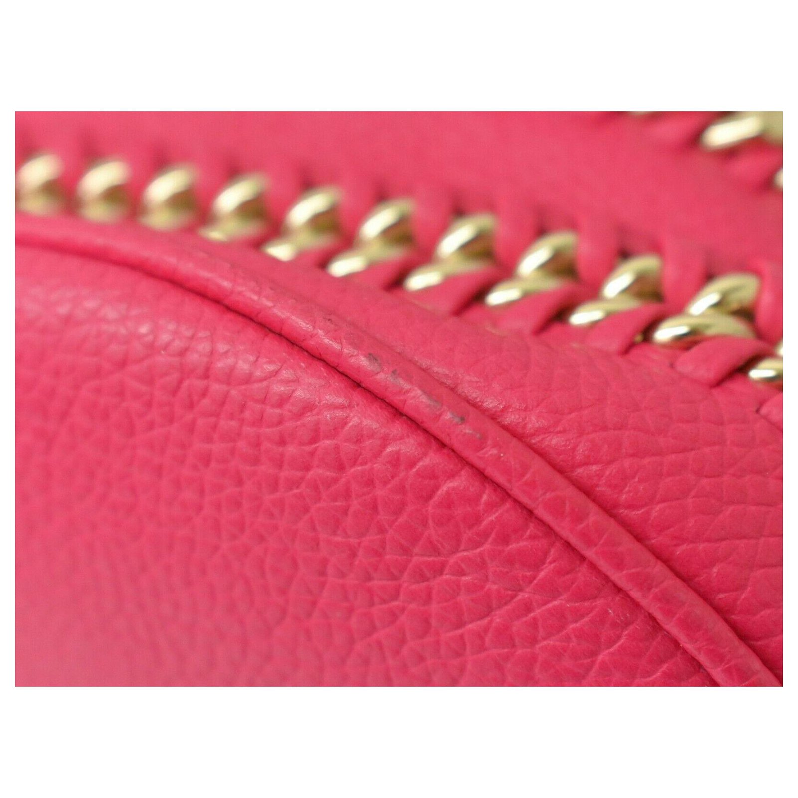 Coach Chain Leather Crossbody Pink ref.163166 - Joli Closet