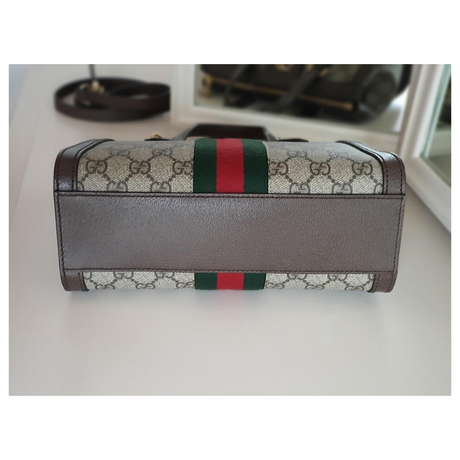 Ophidia cloth handbag Gucci Brown in Cloth - 30692735
