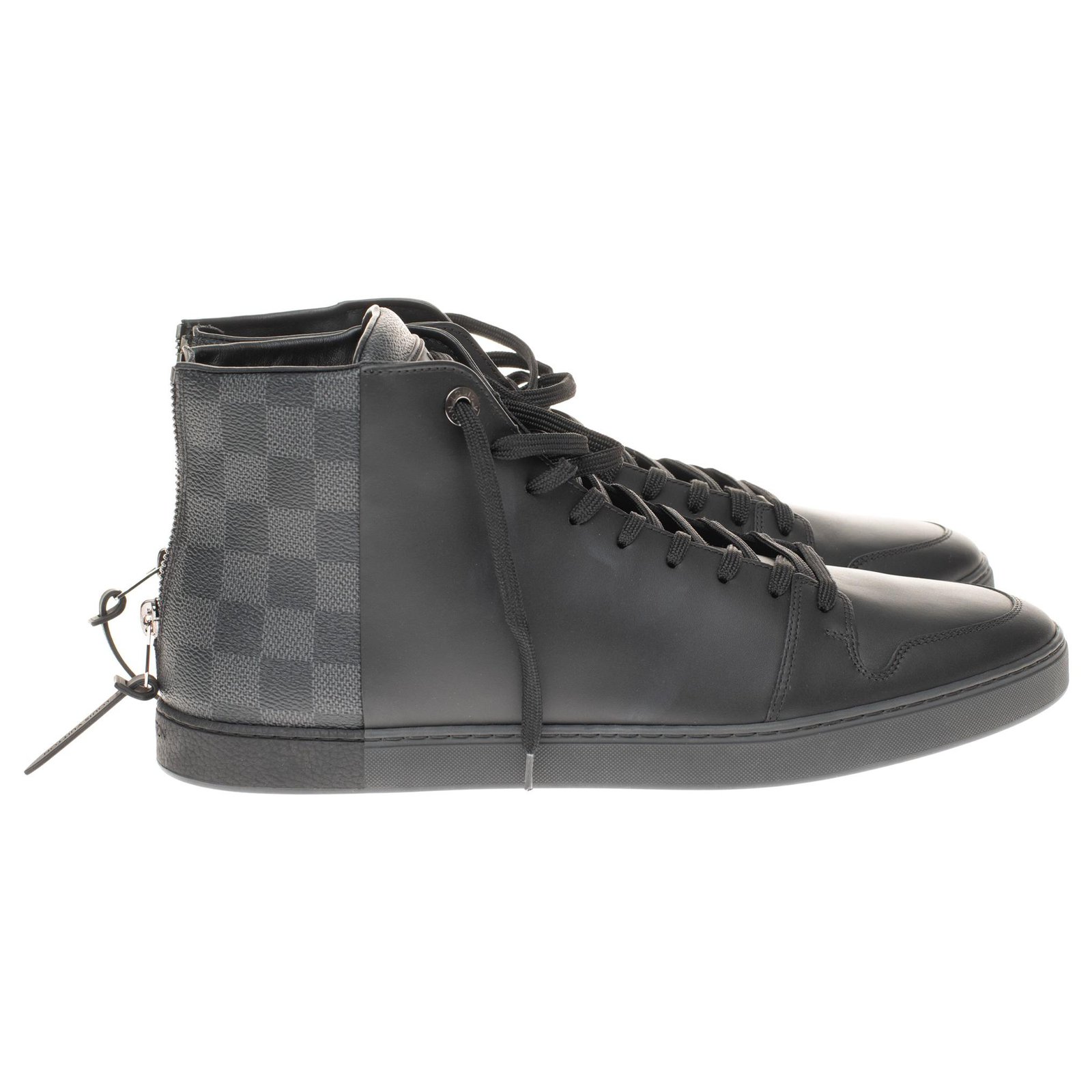 Baskets homme Louis Vuitton Sneakers Louis Vuitton &quot;Line-Up&quot; sneaker boot à damier graphite ...