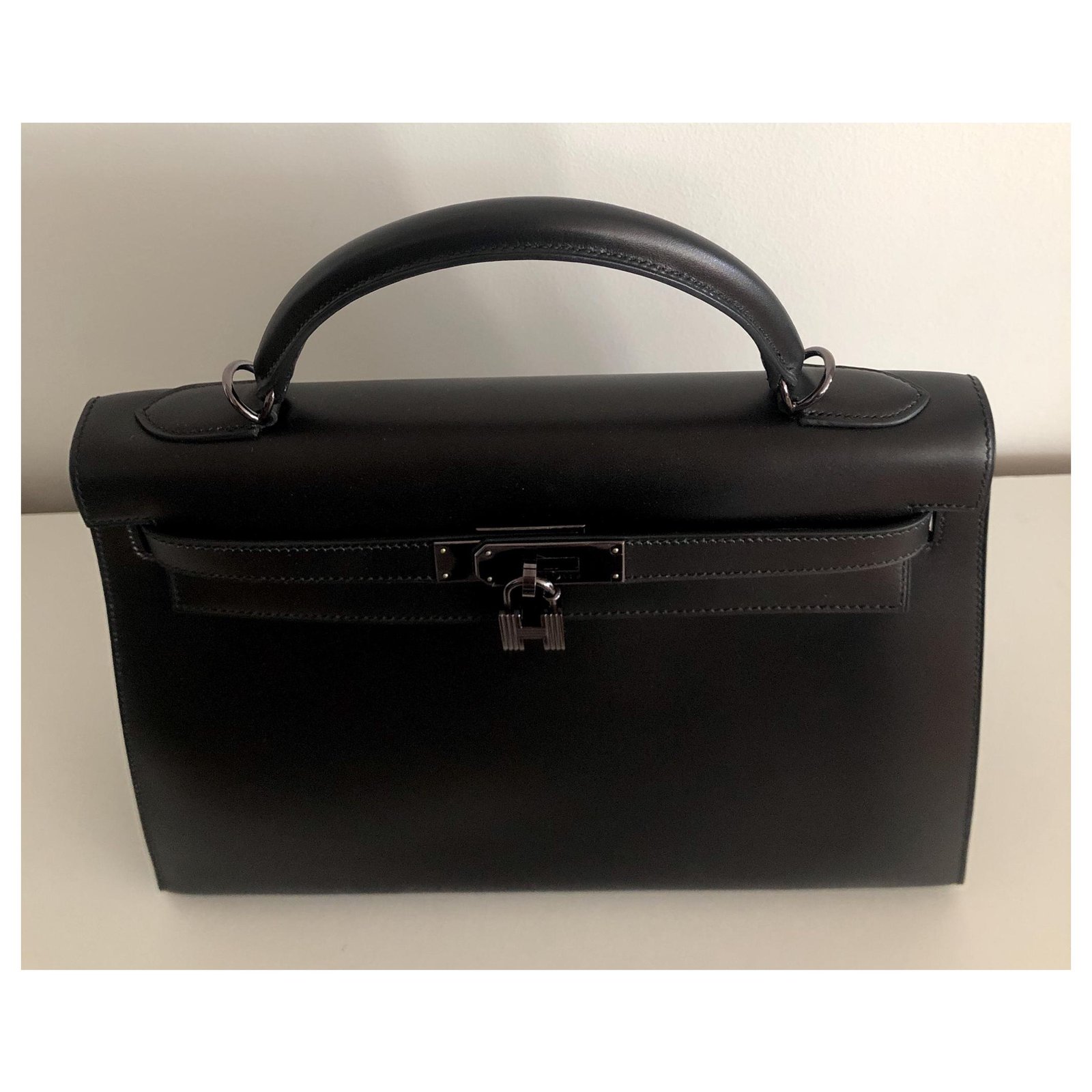 Hermès hermes kelly 32 Black Leather ref.307719 - Joli Closet