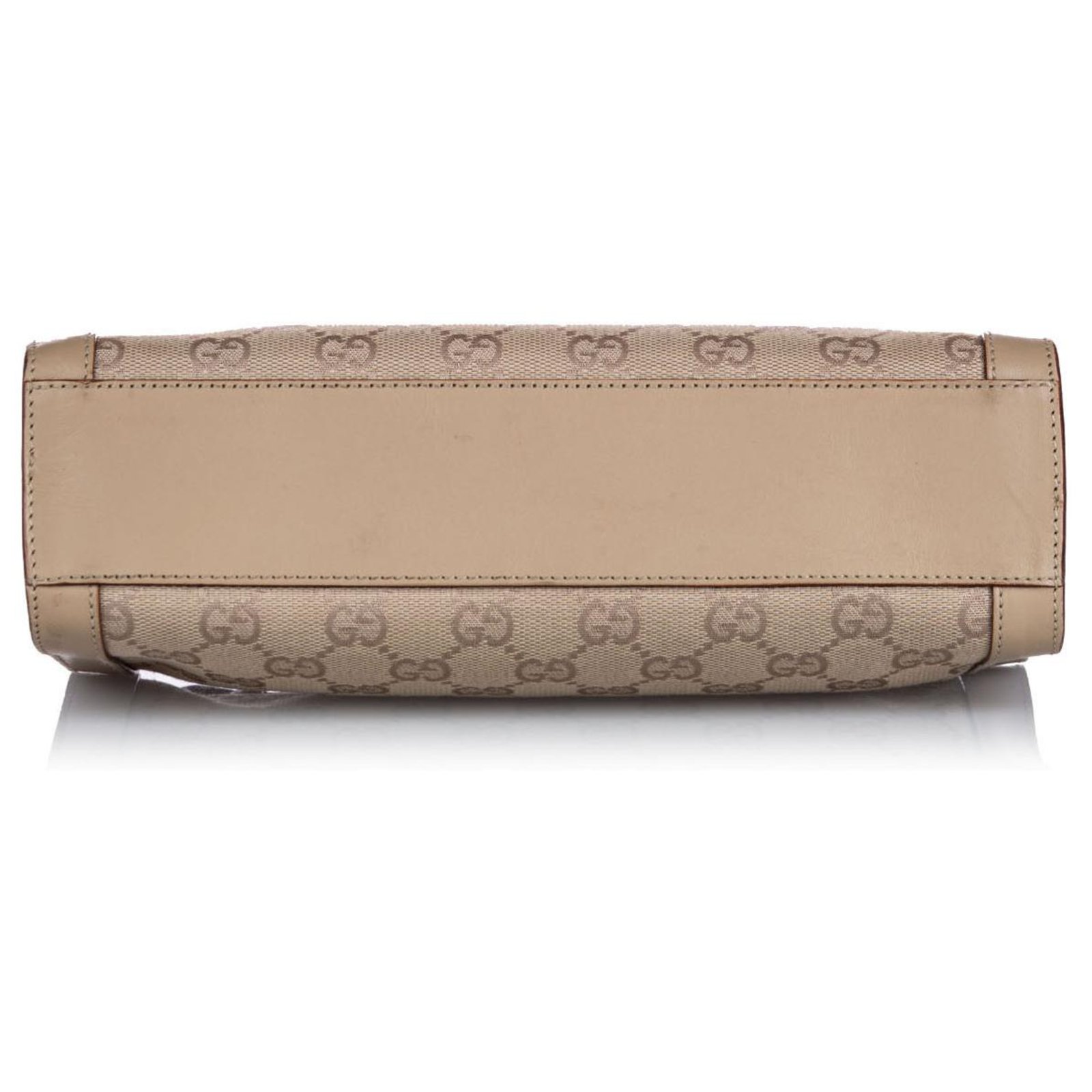 Gucci Handbags Brown Beige Dark red Leather Cloth ref.276617 - Joli Closet