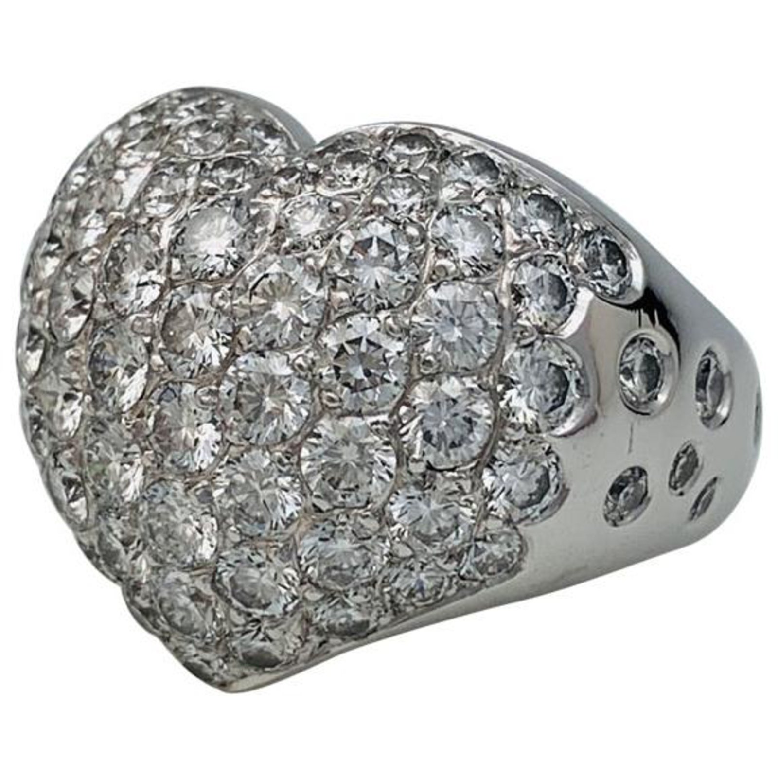Repossi heart ring in white gold, diamants. ref.164233 - Joli Closet