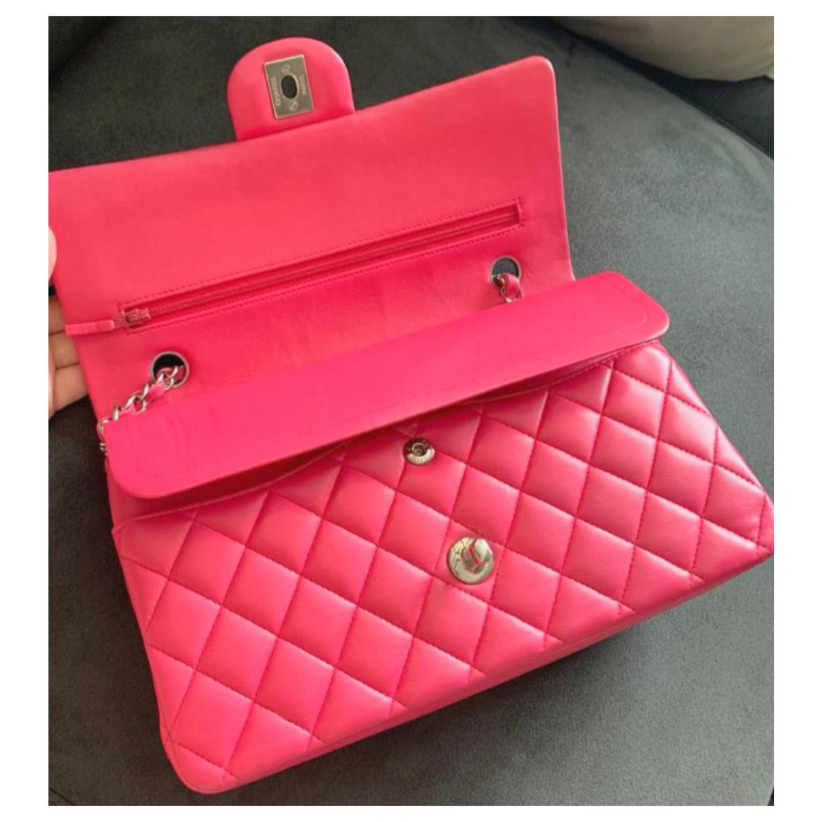 Chanel pink classic Medium Flap bag
