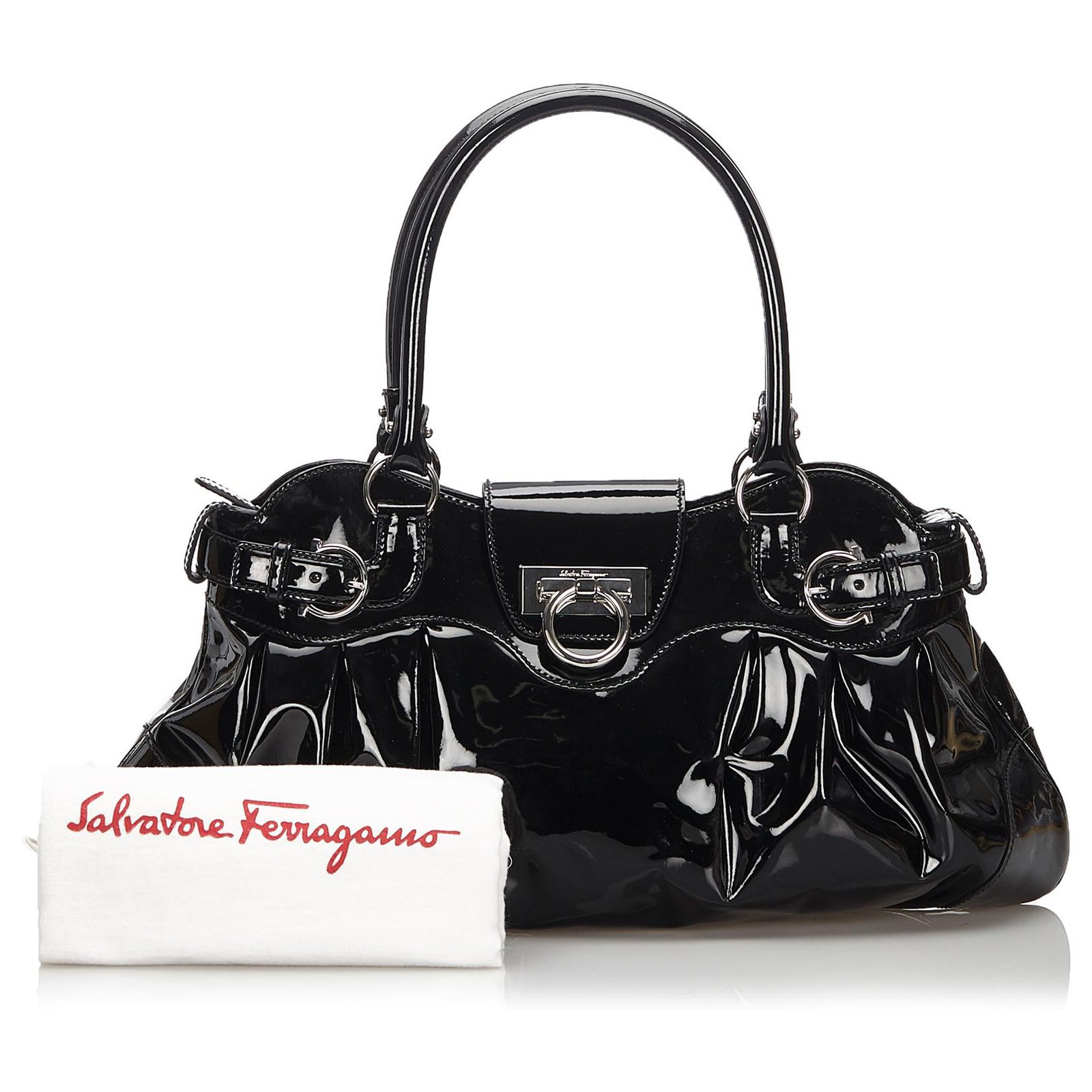 ferragamo black shoulder bag