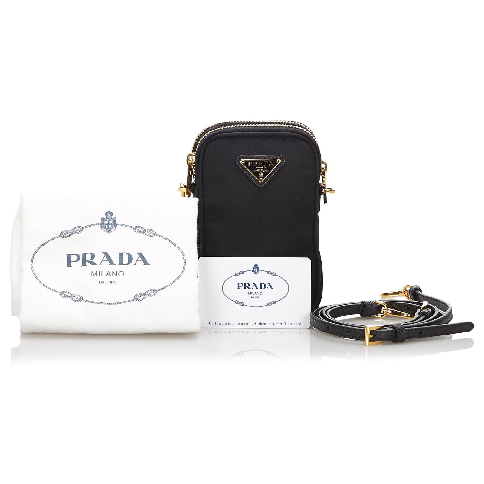 Prada Nylon Crossbody Bag Black Cloth ref.106055 - Joli Closet