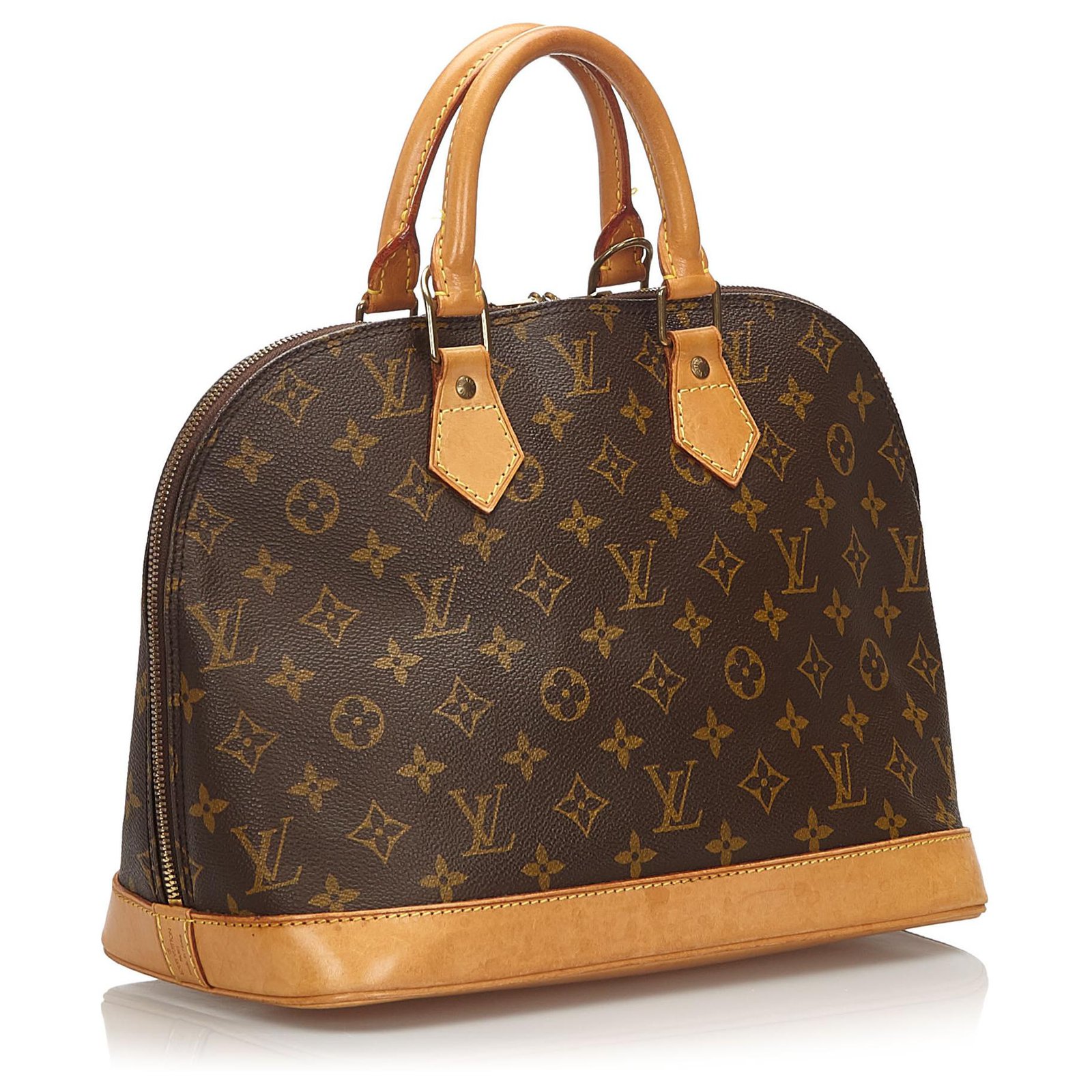 Louis Vuitton Brown Monogram Alma PM Leather Cloth ref.165793 - Joli Closet