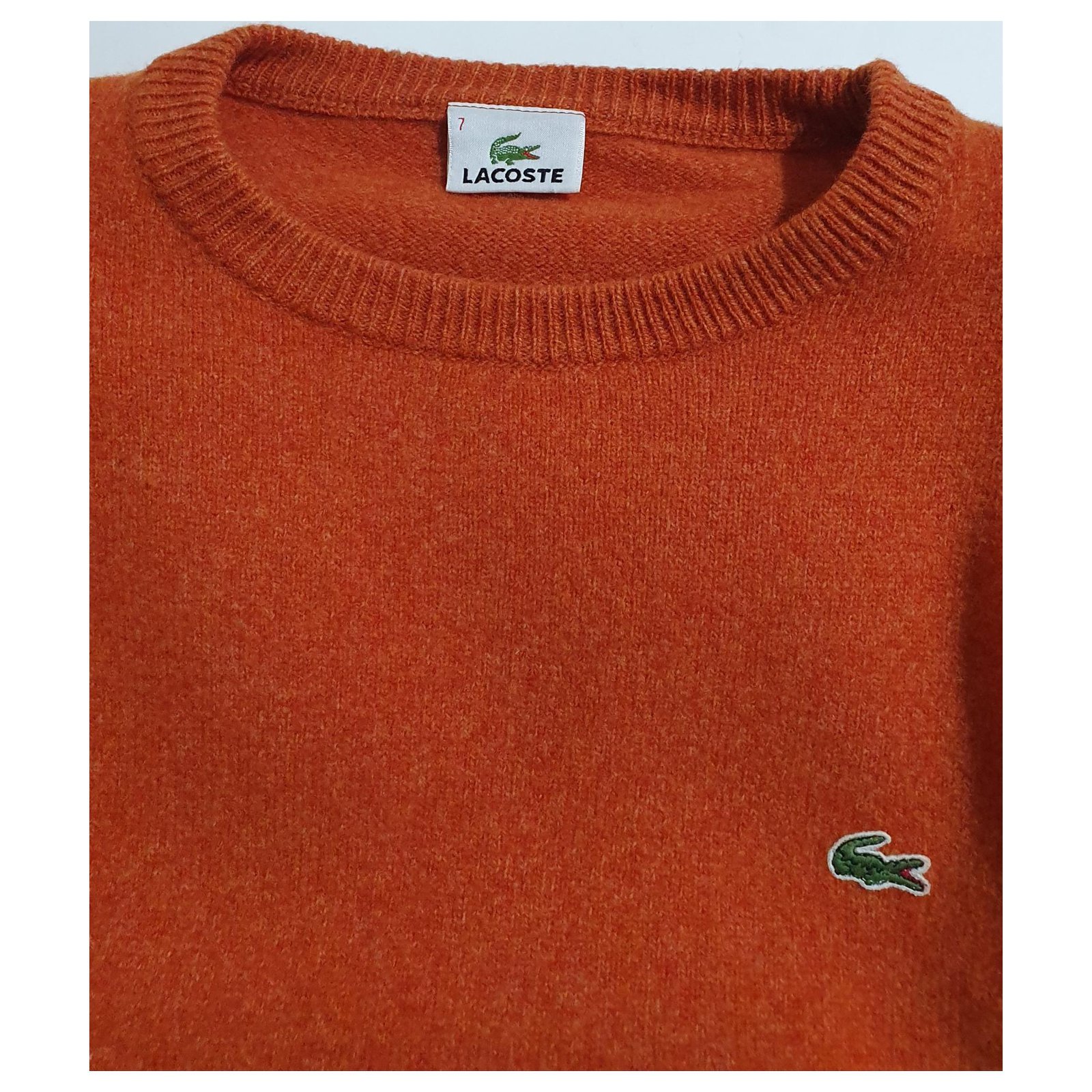 lacoste orange sweater