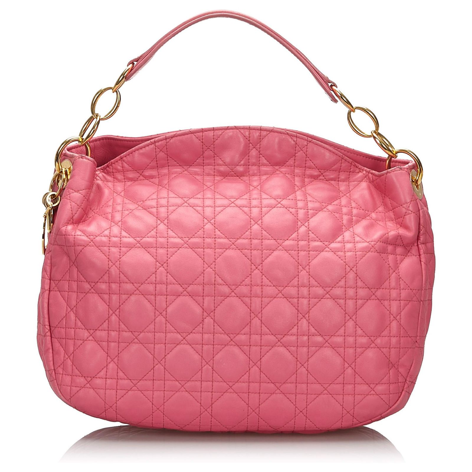 Sac à Main En Cuir Rose Porté épaule - Marque Artisanale Italienne, Cuir Véritable, Excellent état