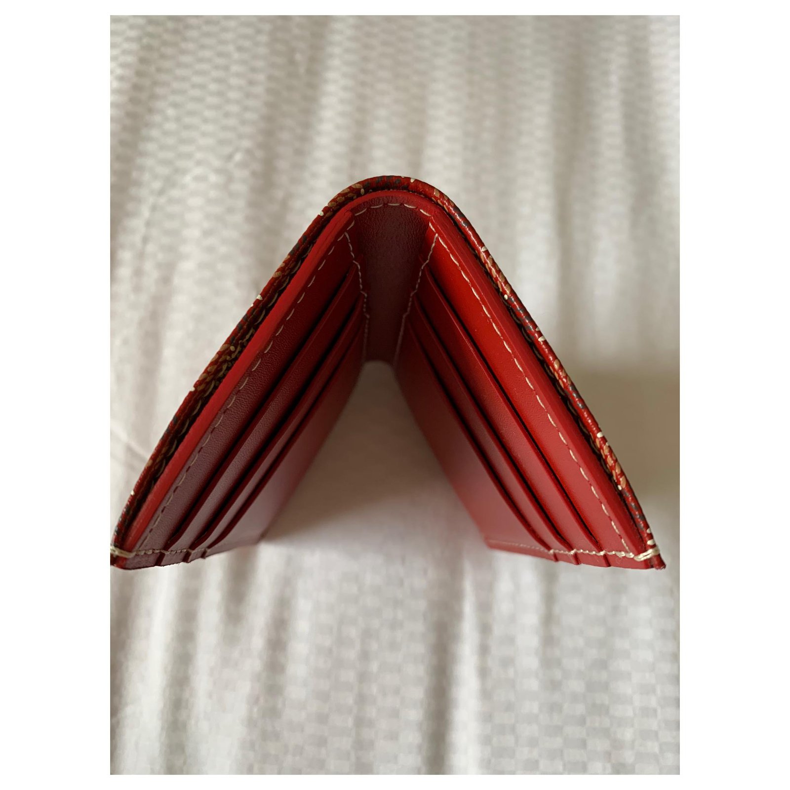 GOYARD RED CHEVRON ST. PIERRE WALLET – VLA Luxury