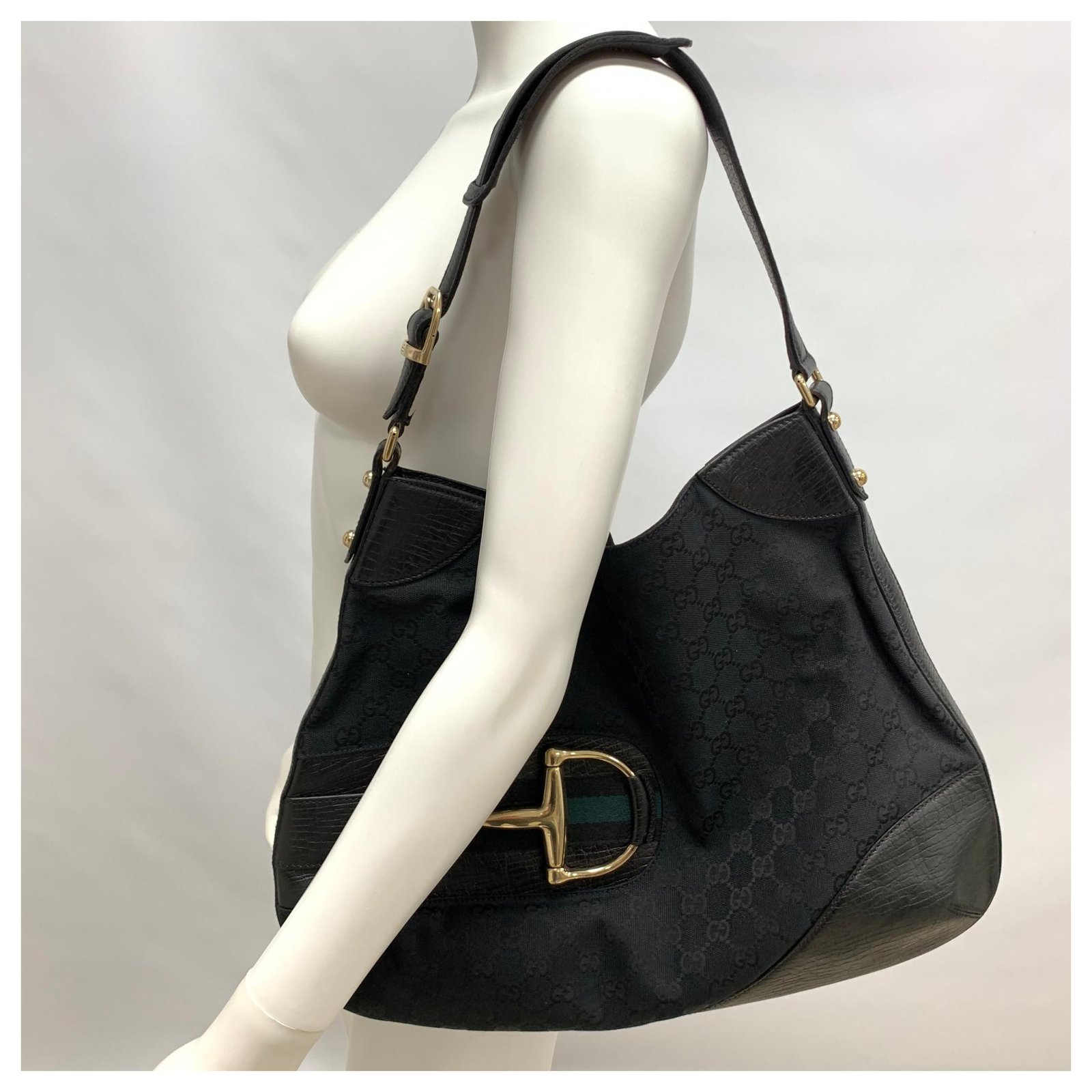 Hobo cloth handbag Gucci Black in Cloth - 37398728