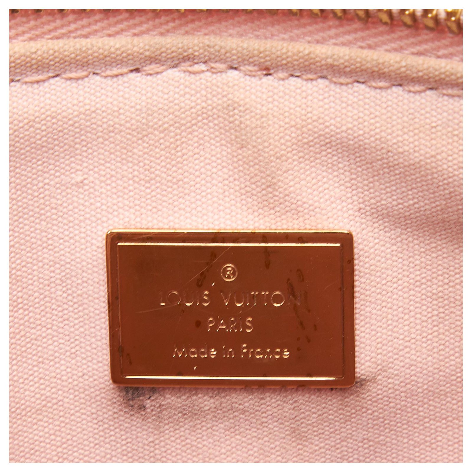 Louis Vuitton Pink Vernis Miroir Tote Brown Leather Patent leather Cloth  ref.166730 - Joli Closet
