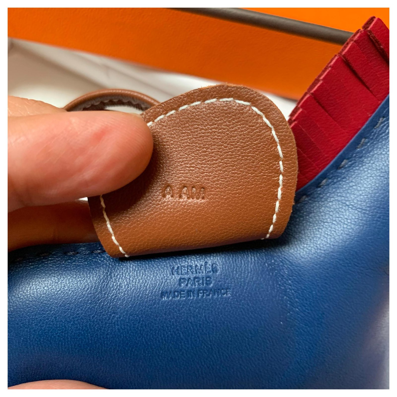 Hermès Charm by Hermes Rodeo pm Blue Leather ref.247333 - Joli Closet