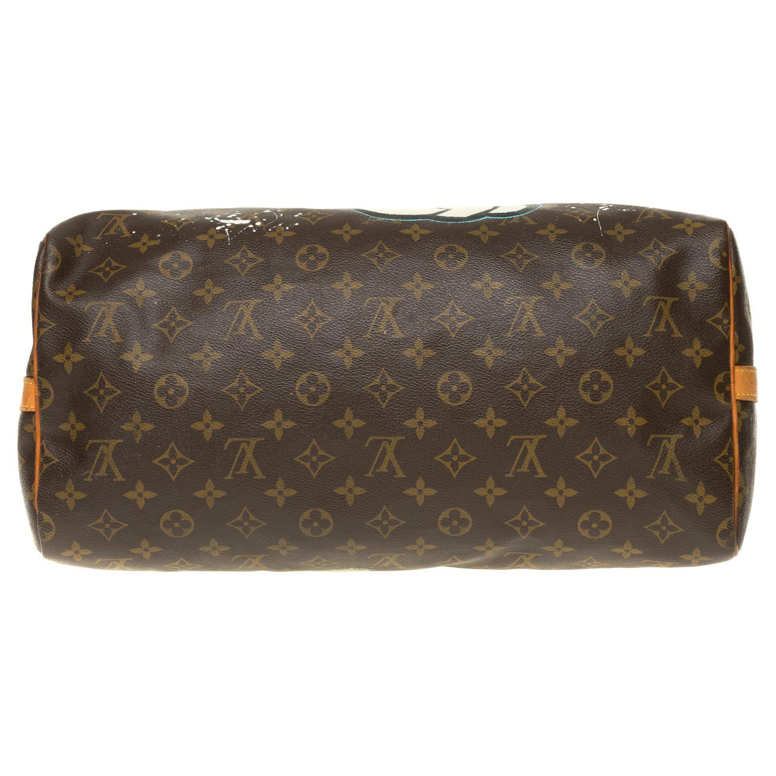 Sac Louis Vuitton speedy 40 custom monogram canvas strap Coyotte , dead or  alive by PatBo! Brown Leather Cloth ref.168654 - Joli Closet