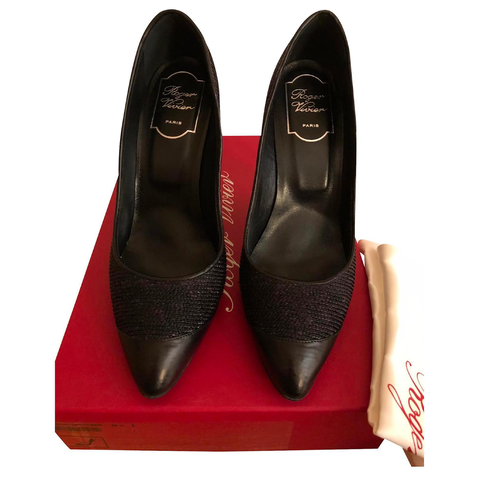 roger vivier black heels