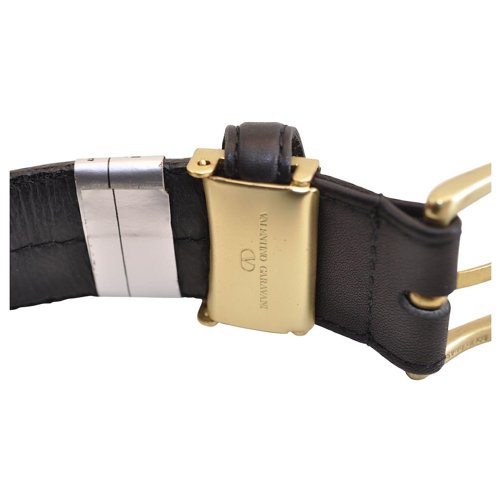 Ceinture Vintage Valentino Homme - Soie Et Cuir Alligator - Fabriquée En Italie