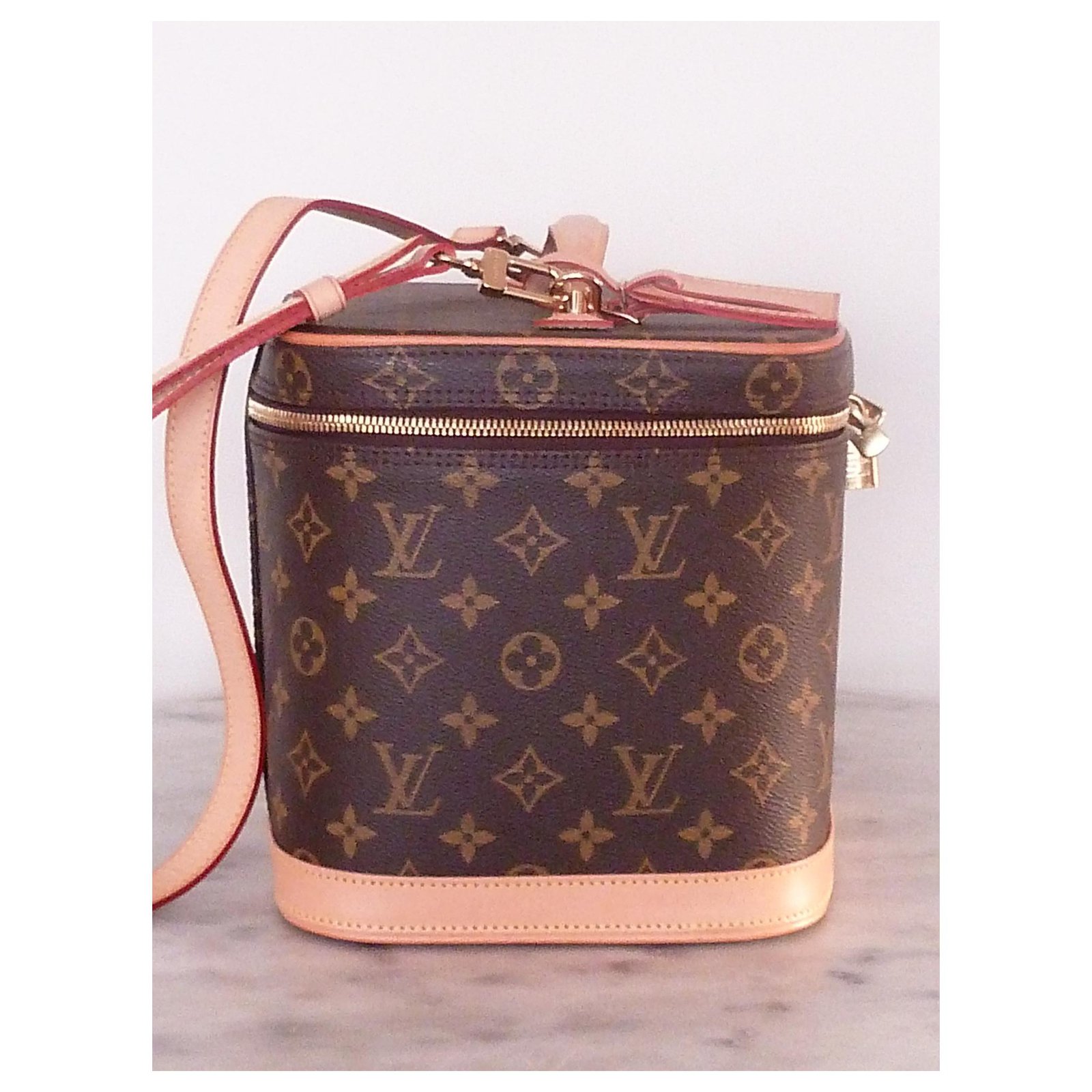 LOUIS VUITTON VANITY BEAUTY CASE NICE MONOGRAM Brown Leather ref.168809 -  Joli Closet