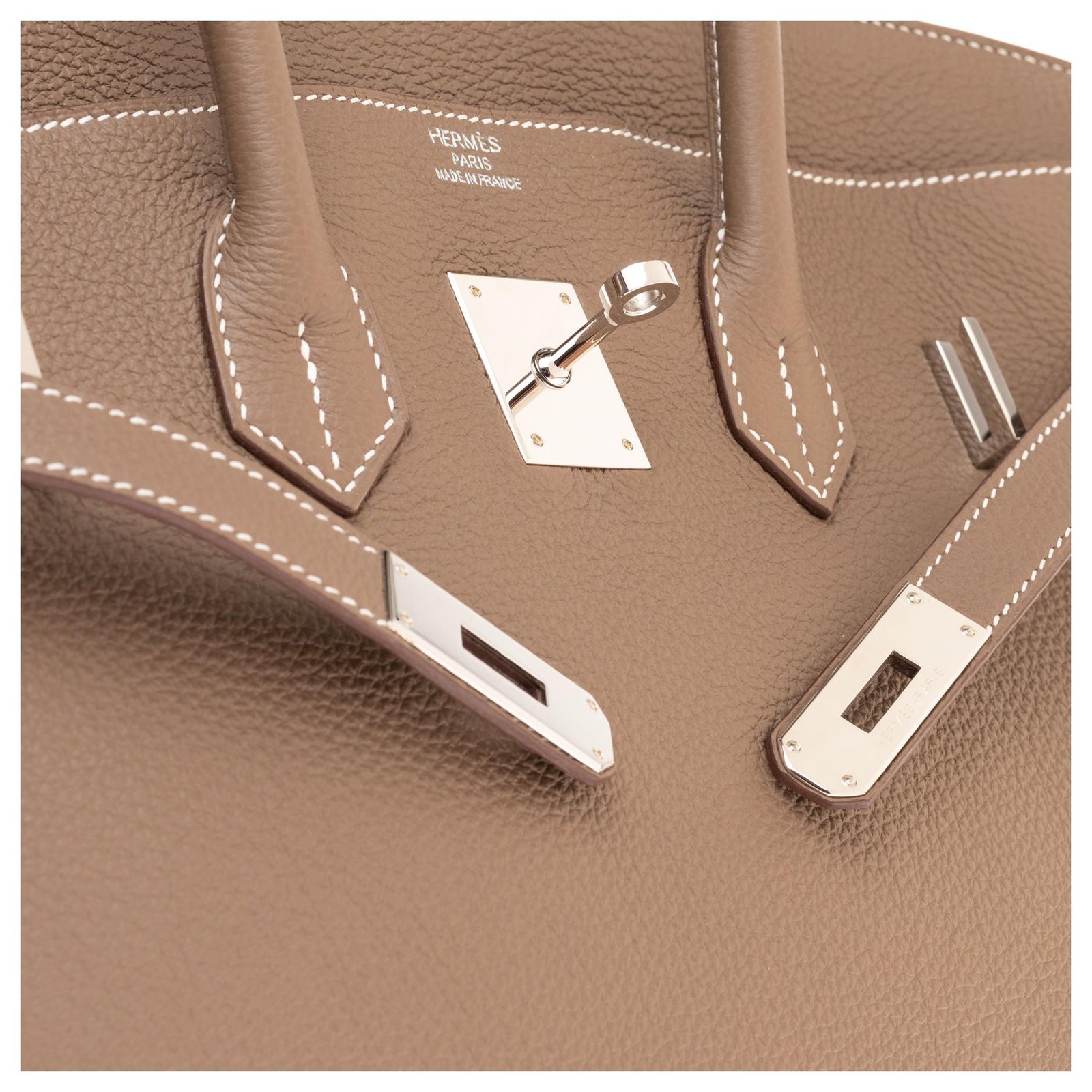 Hermès HERMES BIRKIN BAG 35 etoupe color Togo leather, Palladie silver  metal trim, In very good condition! Grey ref.169176 - Joli Closet