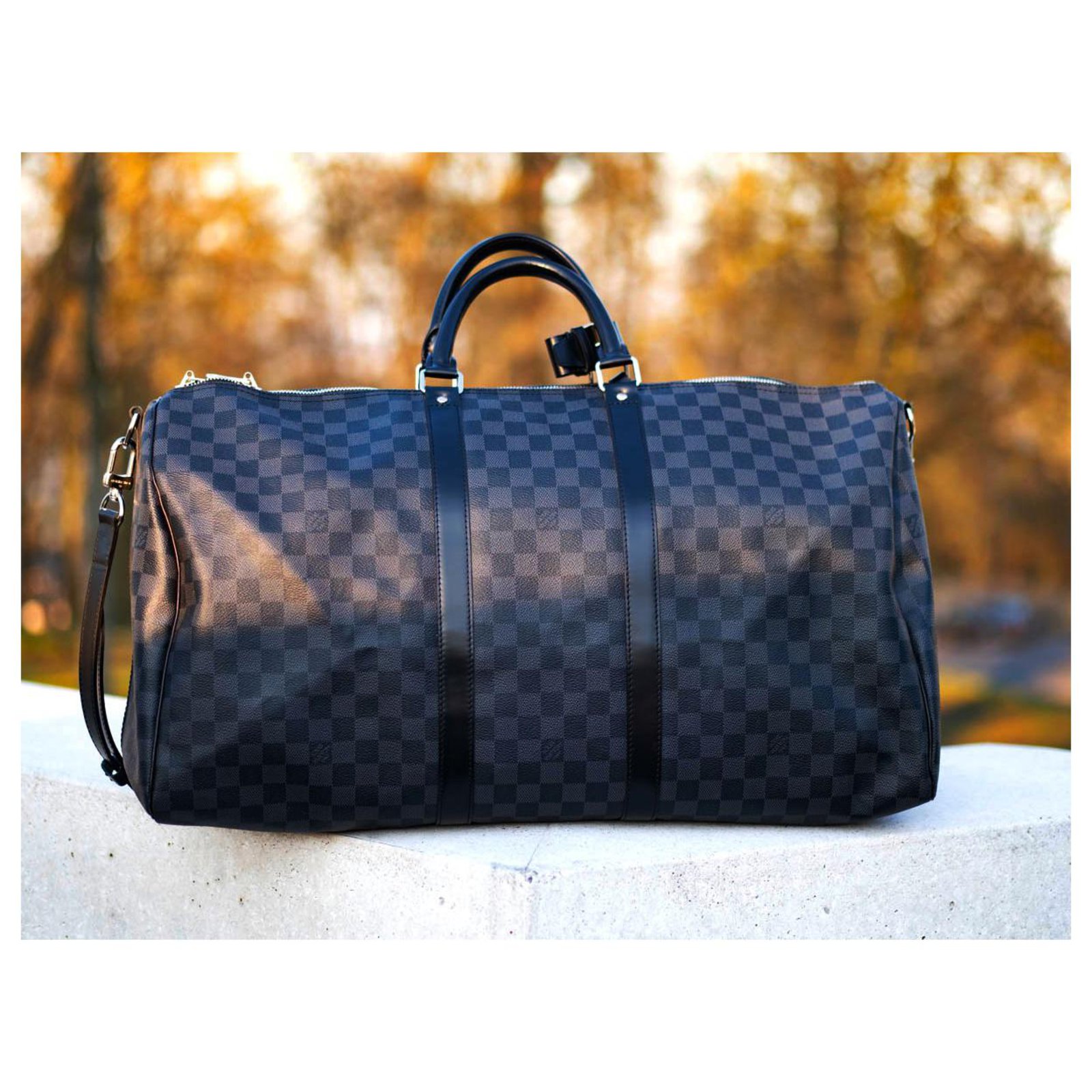 Keepall Louis Vuitton Travel bag Blue Plastic ref.201421 - Joli Closet