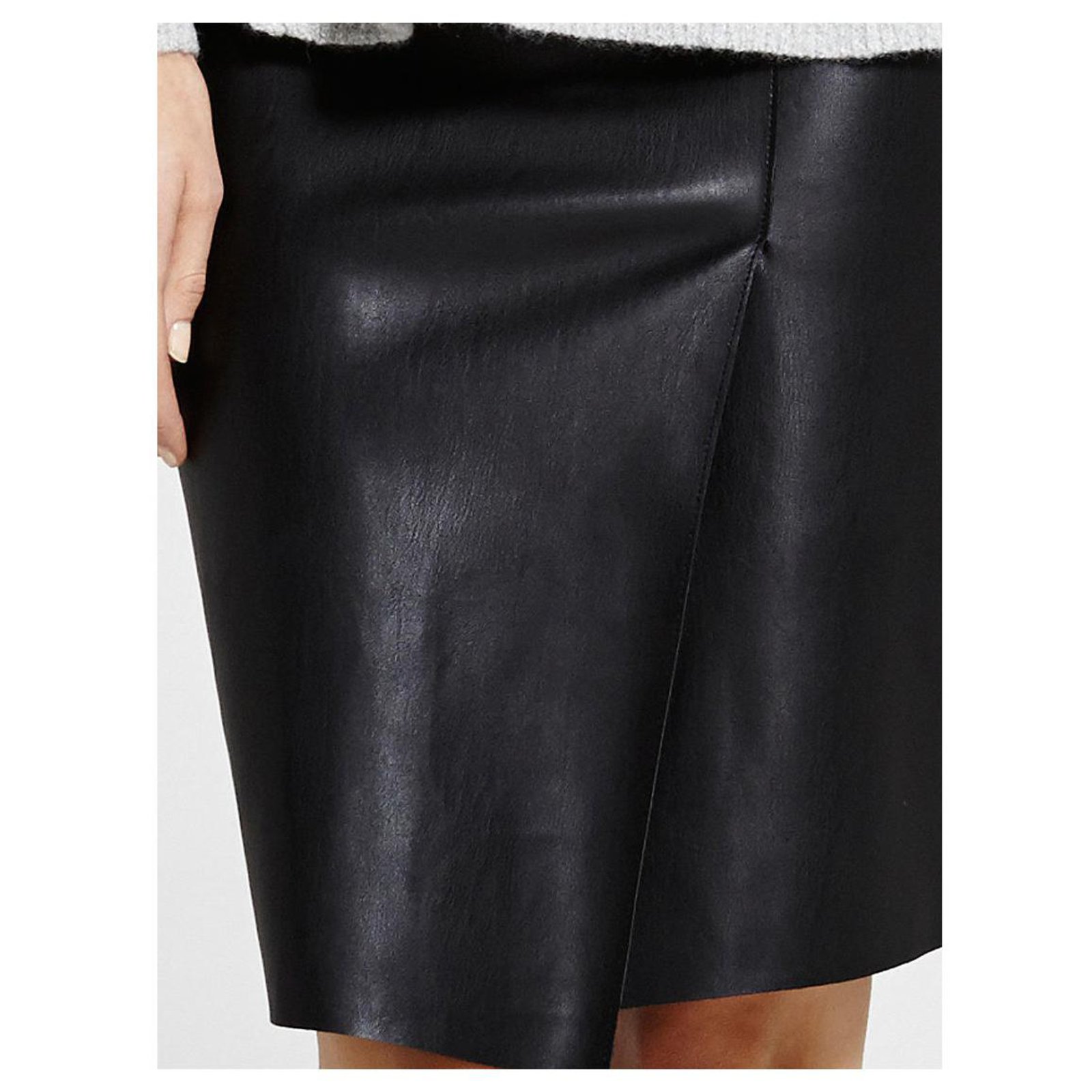 Mint velvet faux leather pencil skirt black hot sale