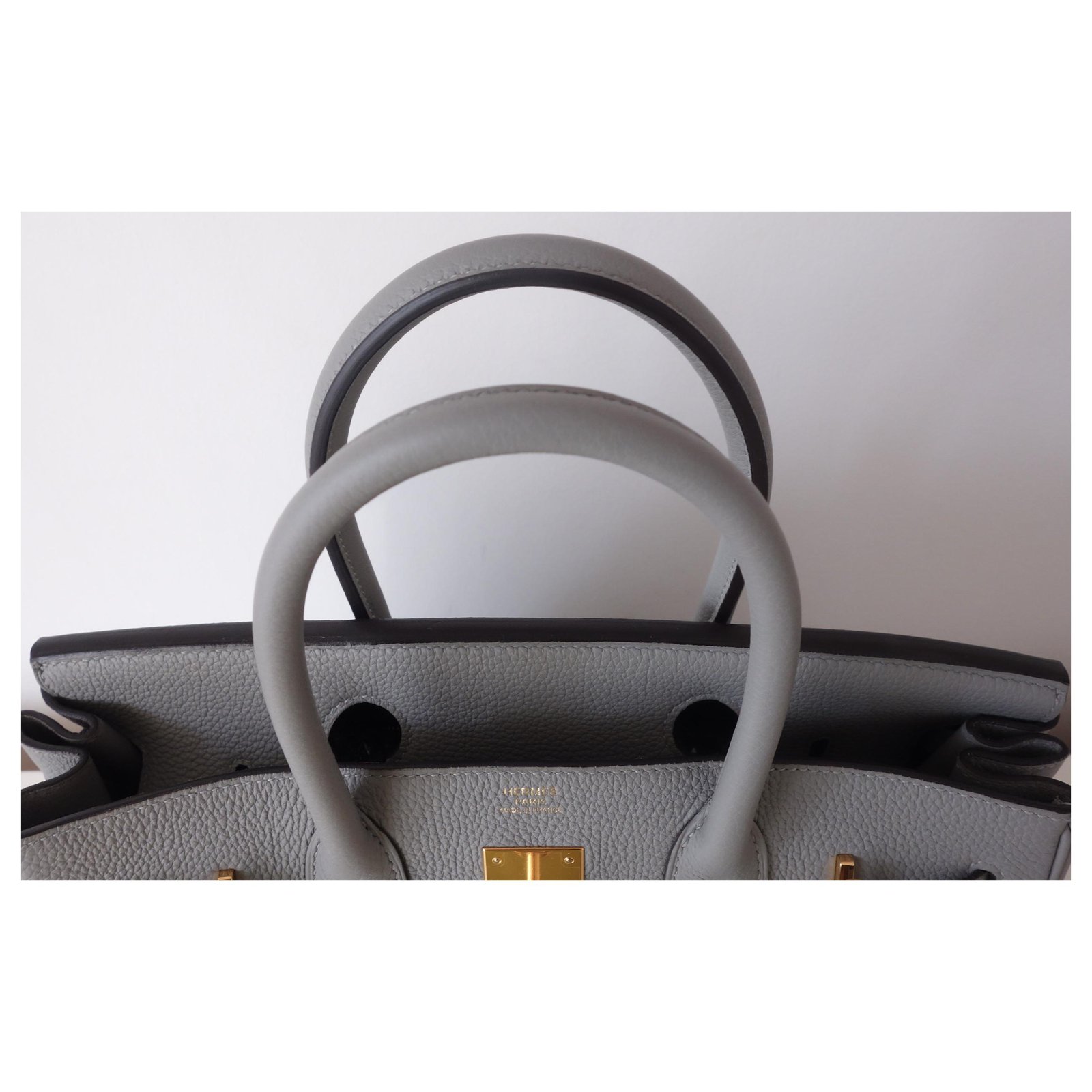 Hermes Birkin 30 Grey Leather Handbag (Pre-Owned) - ShopStyle Tote Bags