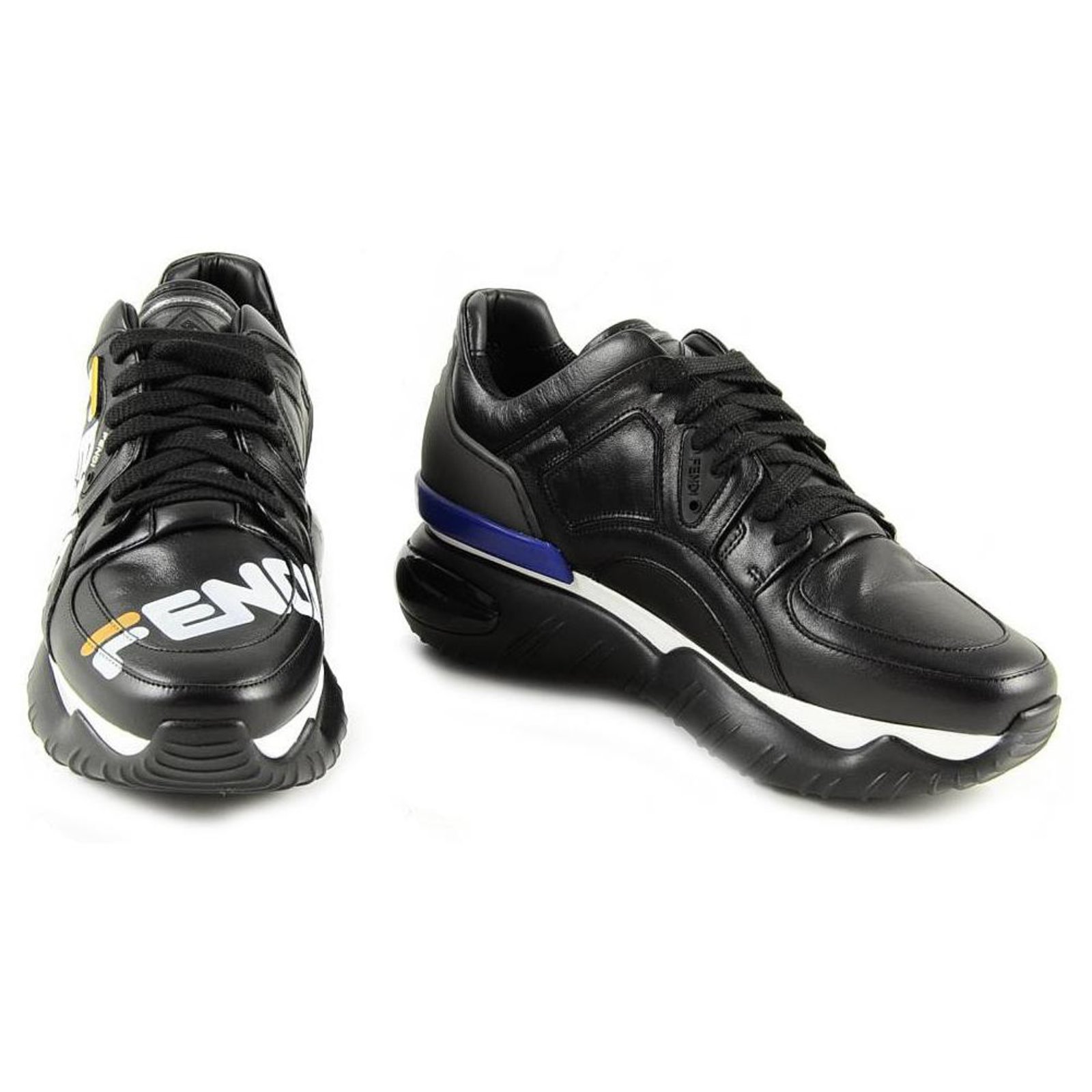 Fendi shoes new Black Leather ref.169743 - Joli Closet
