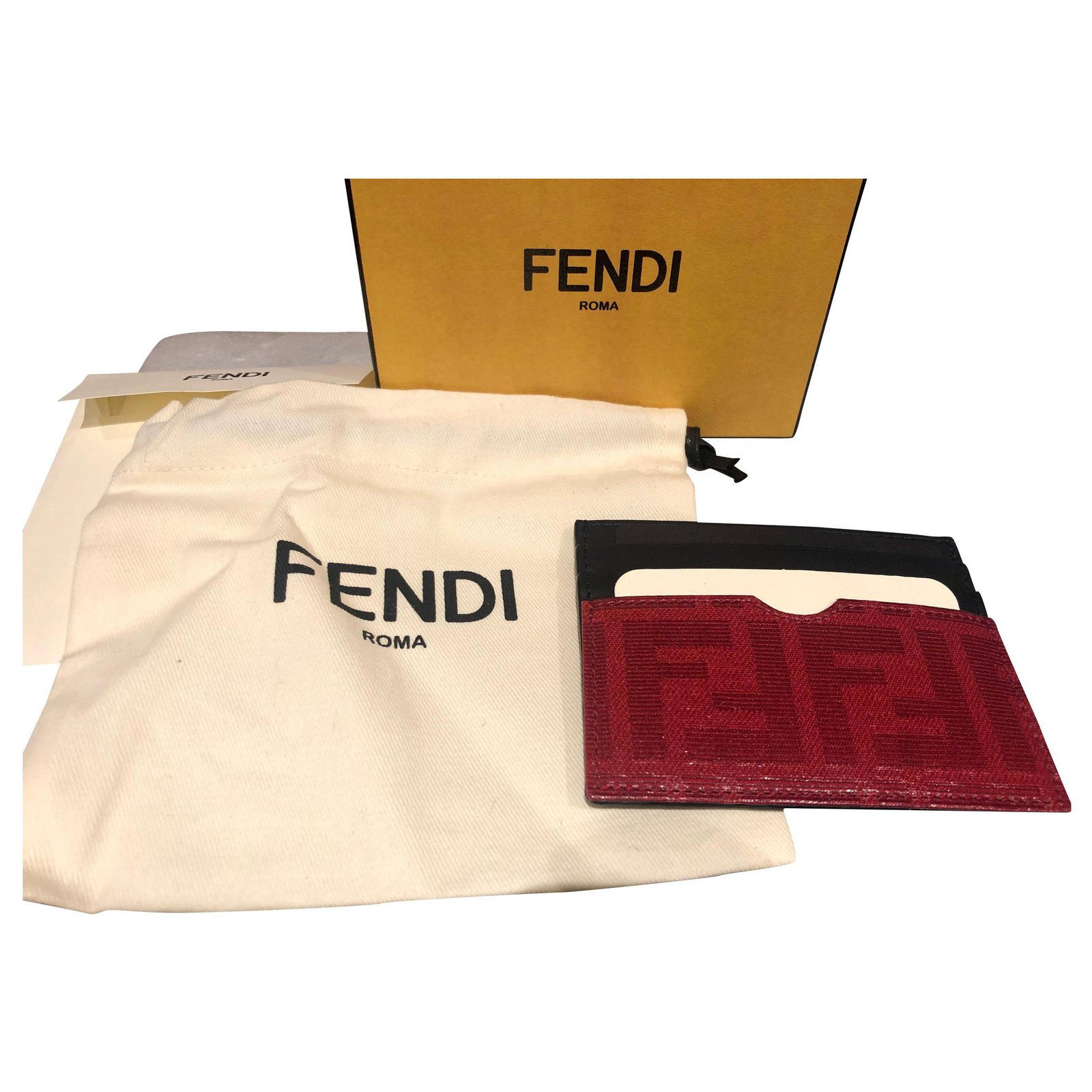 Fendi card wallet new Red Leather ref.169767 - Joli Closet