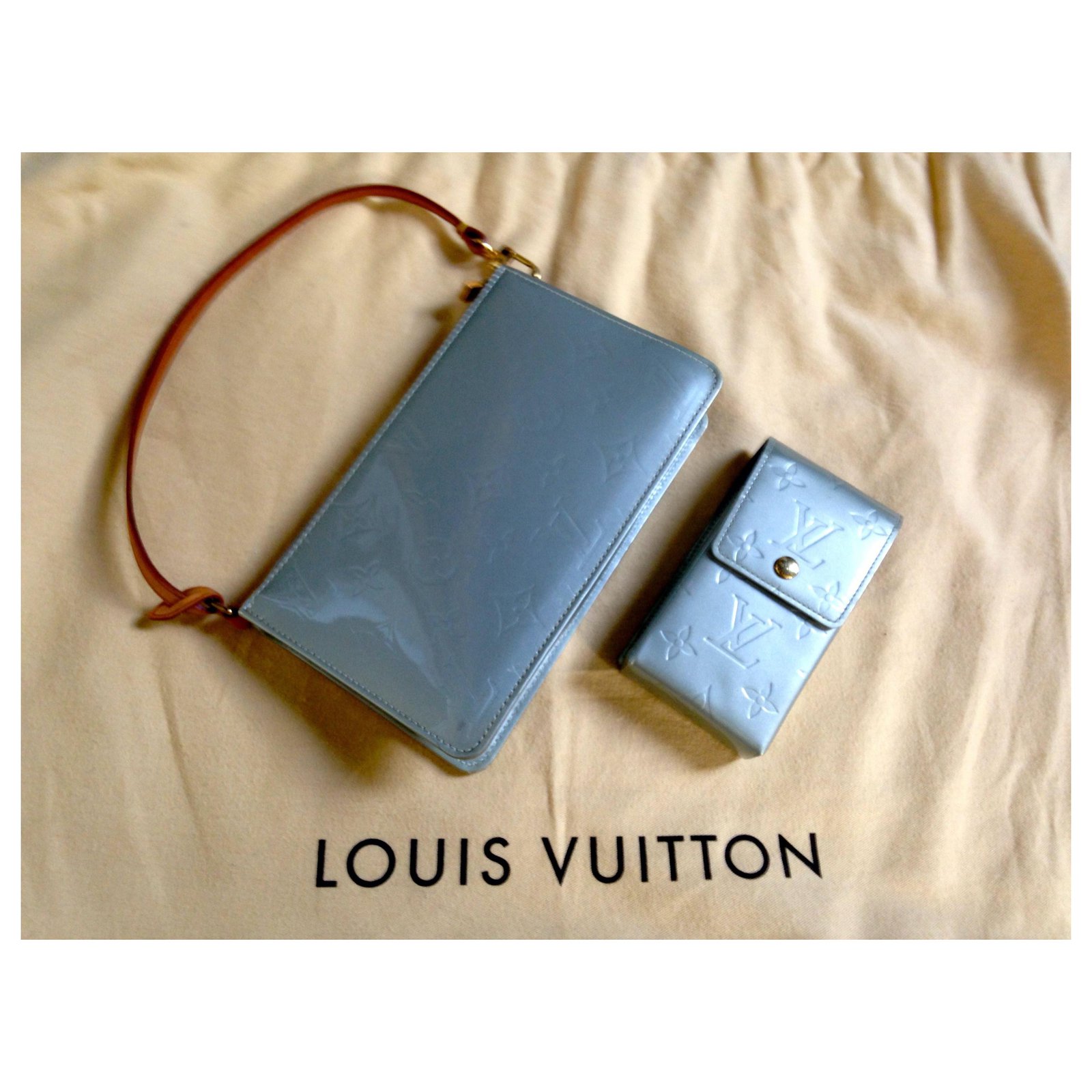 What Goes Around Comes Around Louis Vuitton Navy Vernis Lexington Bag