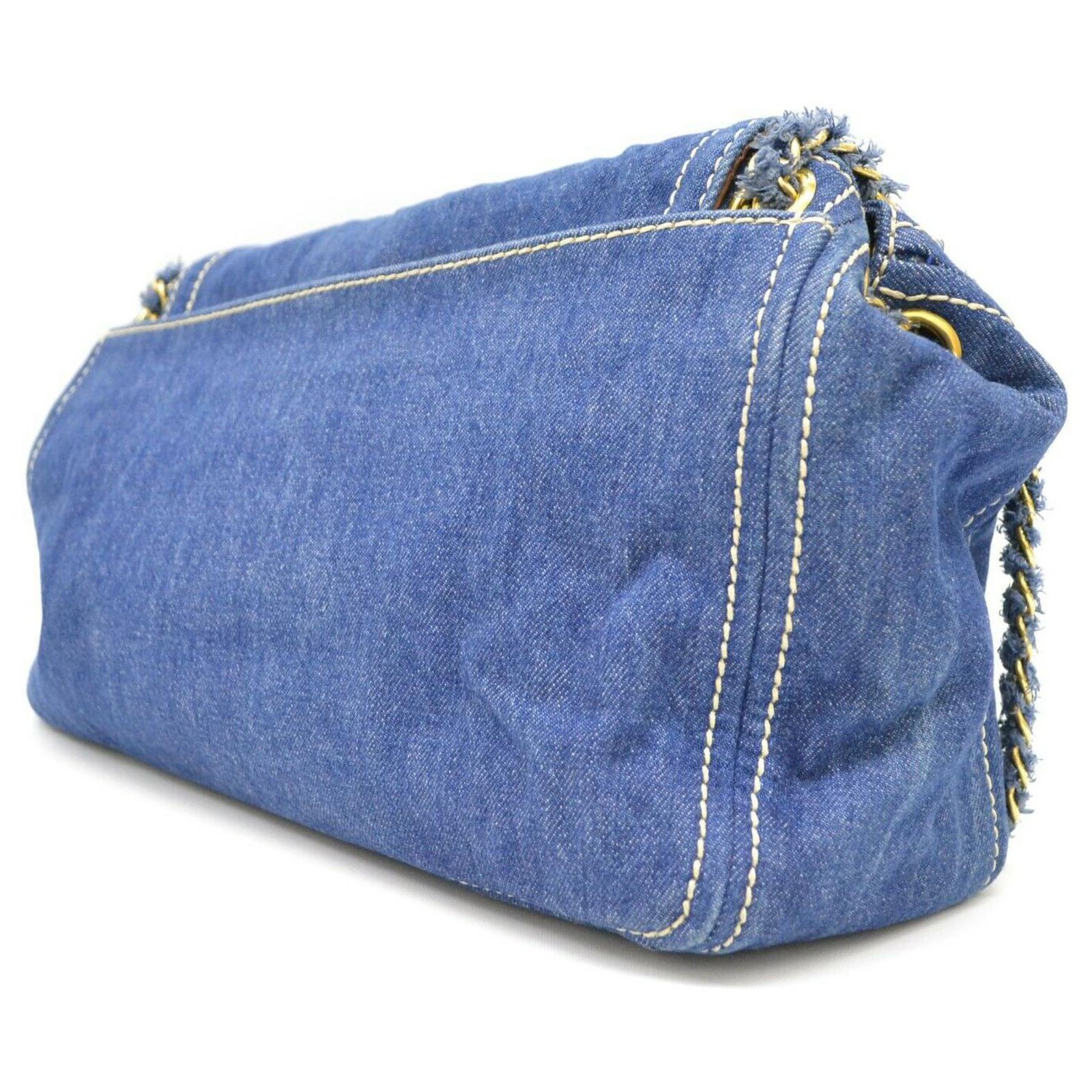 Prada Clutch bags Blue Denim ref.263937 - Joli Closet