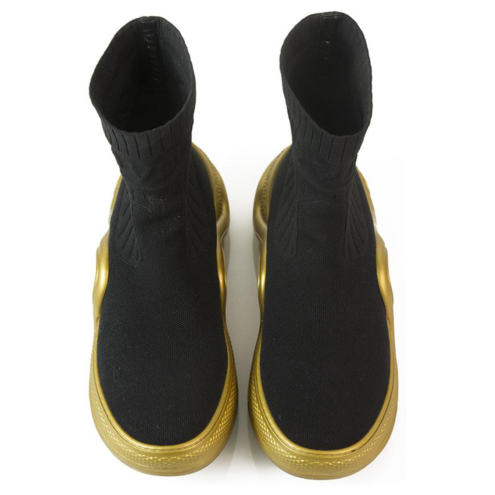 Louis Vuitton LV ARCHLIGHT Black Sock Sneaker Boot with Gold